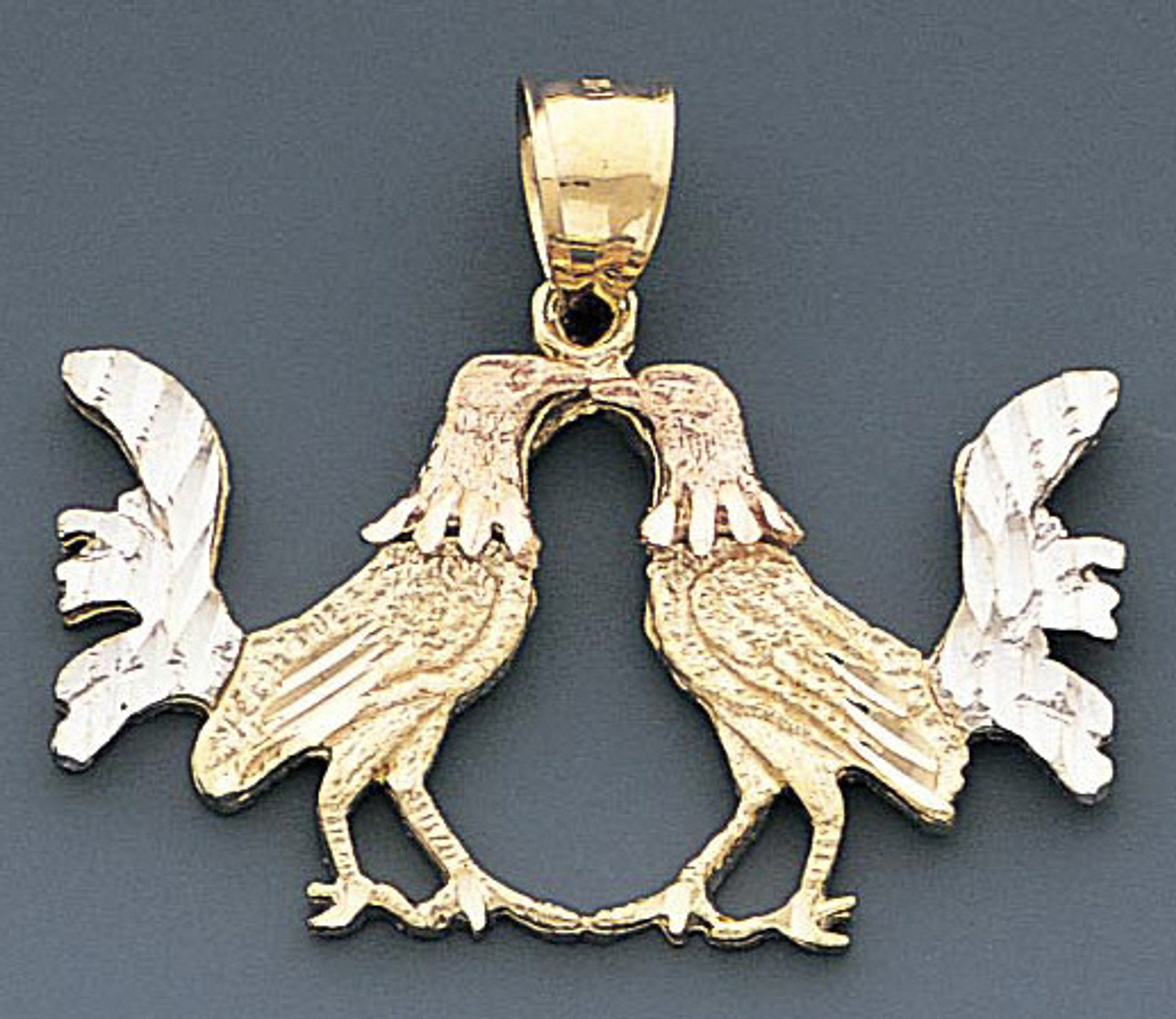 14k Gold Tri-color Eagle Pendant 37mm W X 30mm H Inclu 14k Gold Tri-color Eagle Pendant 37mm W X 30mm H Inclu