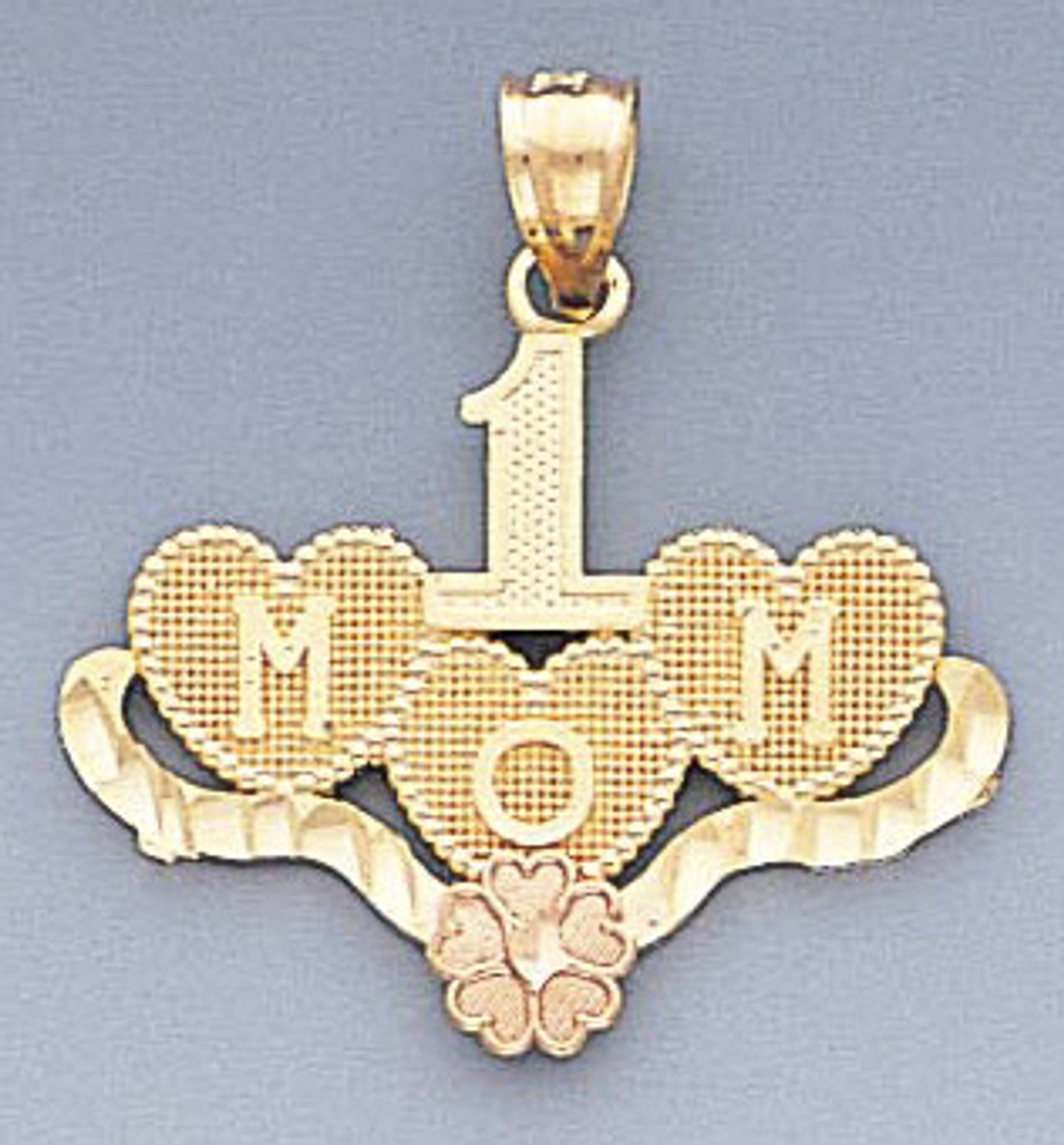 14k Gold Tri-color Mom Pendant 22mm W X 23mm H Includi 14k Gold Tri-color Mom Pendant 22mm W X 23mm H Includi