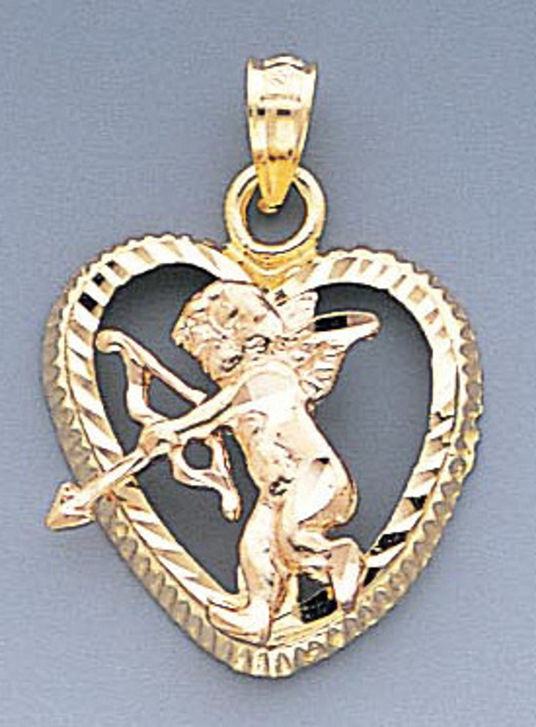 14k Gold Tri-color Cupid Pendant 18mm W X 25mm H Inclu 14k Gold Tri-color Cupid Pendant 18mm W X 25mm H Inclu