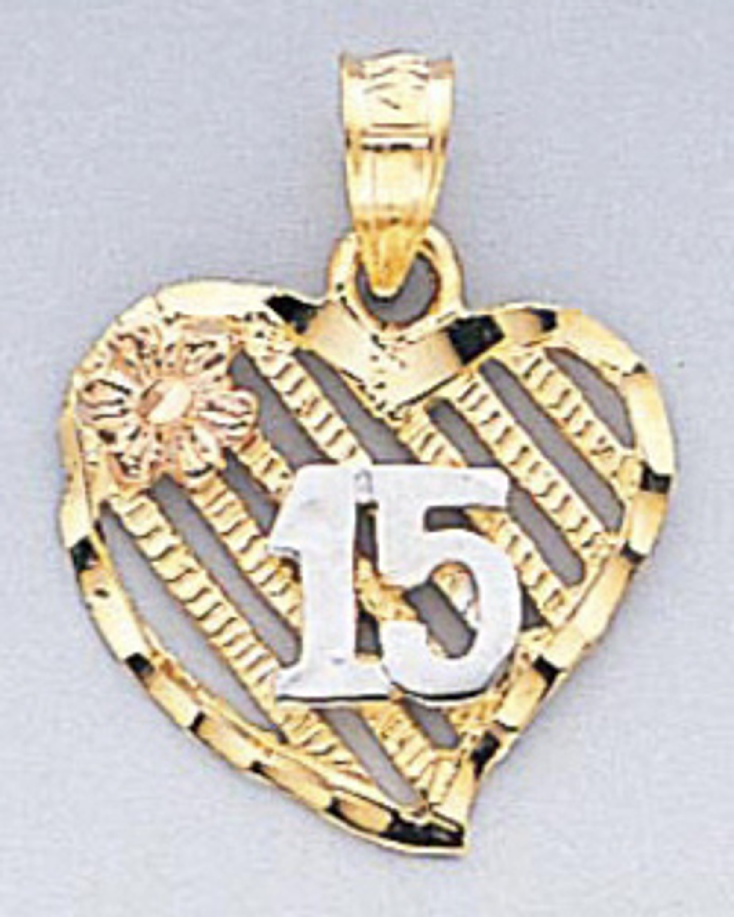 14k Gold Tri-color 15 Heart Pendant 15mm W X 20mm H 14k Gold Tri-color 15 Heart Pendant 15mm W X 20mm H