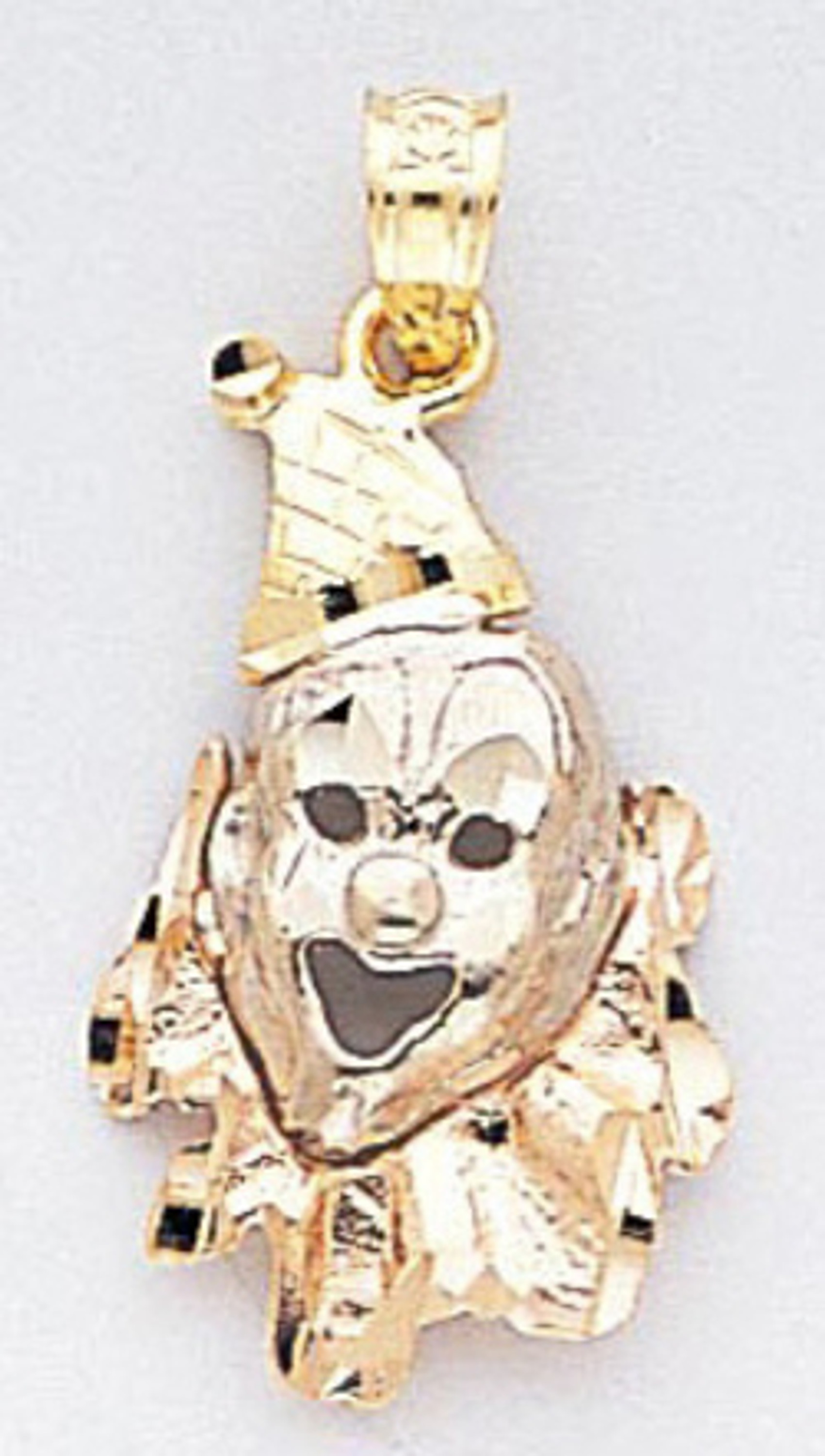 14k Gold Tri-color Clown Pendant 13mm W X 26mm H Inclu 14k Gold Tri-color Clown Pendant 13mm W X 26mm H Inclu