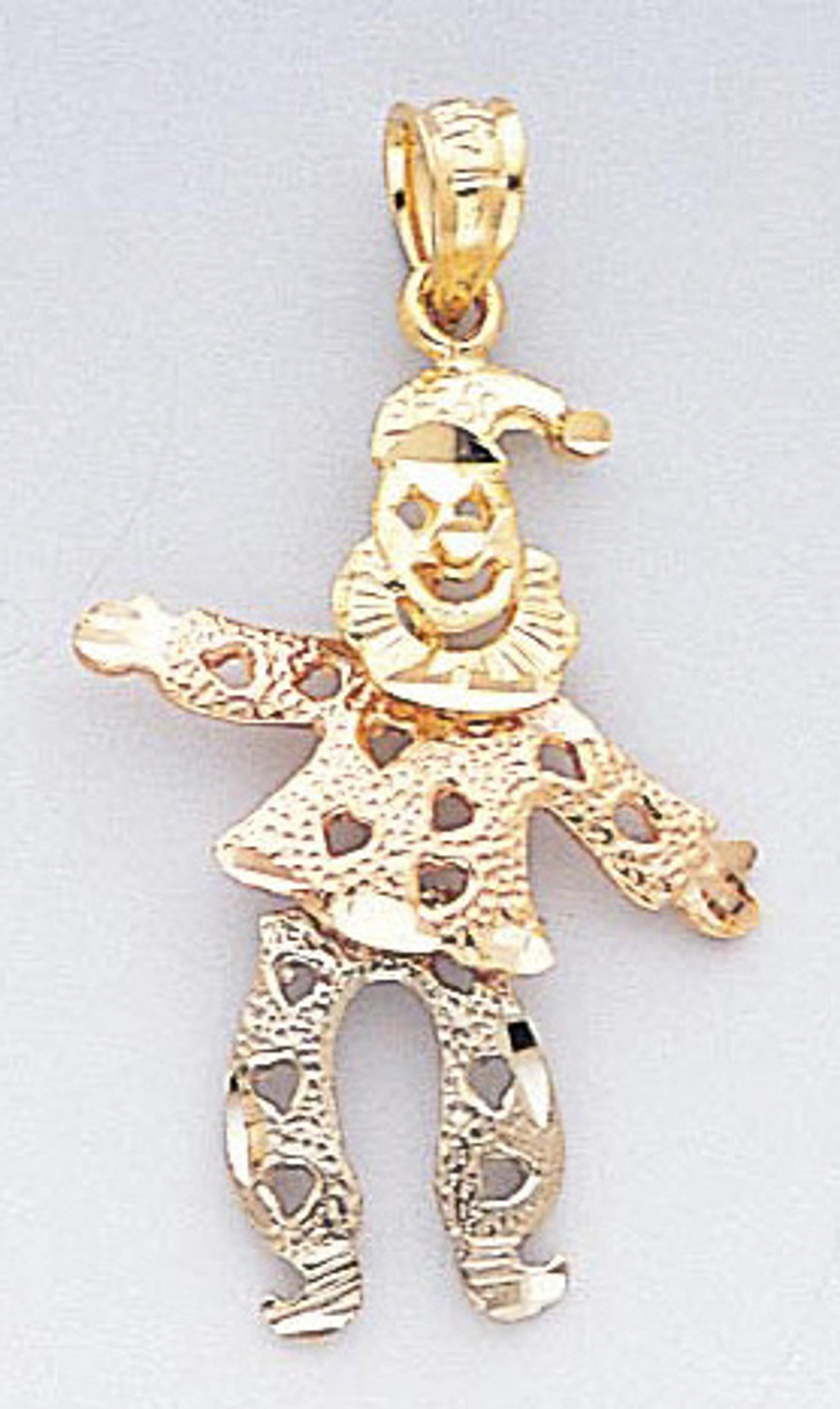 14k Gold Tri-color Clown Pendant 18mm W X 32mm H Inclu 14k Gold Tri-color Clown Pendant 18mm W X 32mm H Inclu
