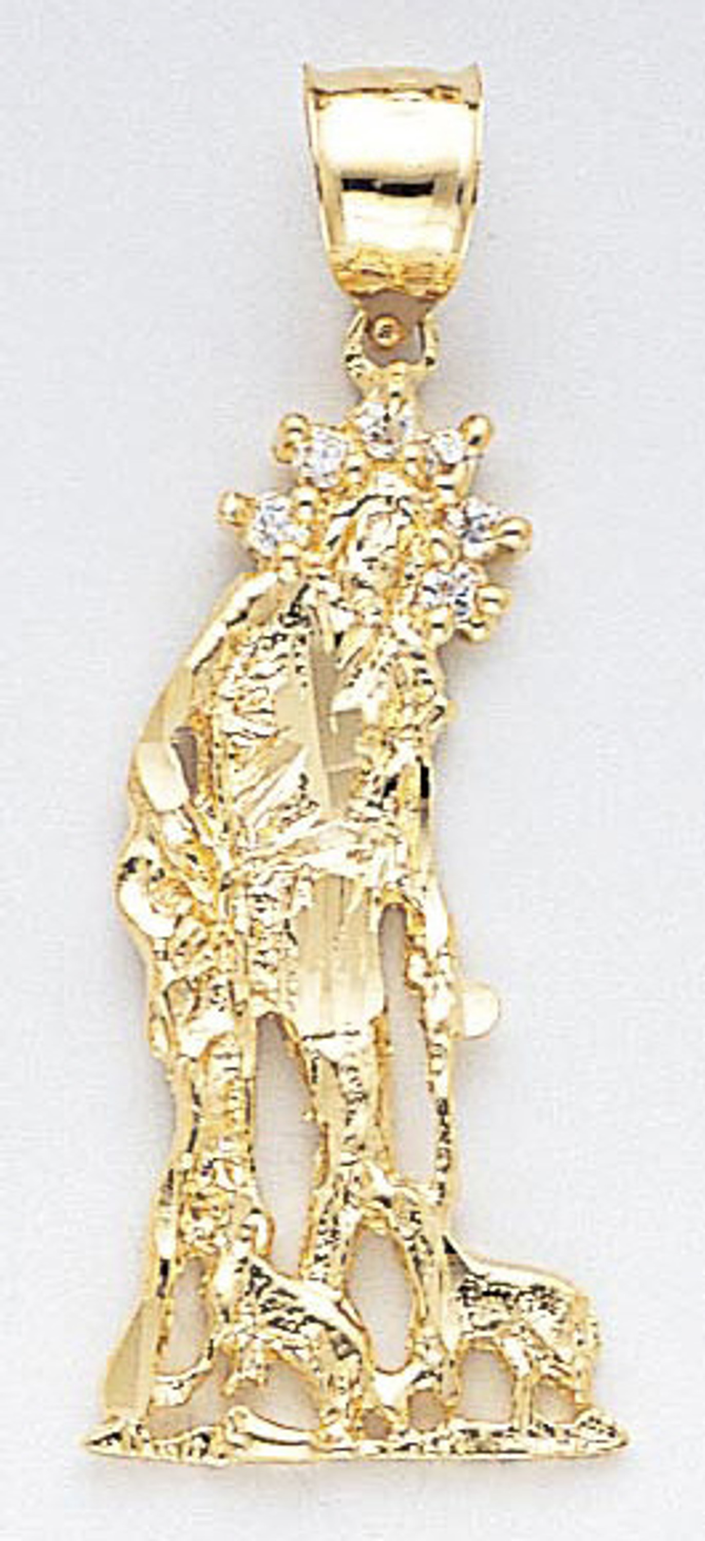 14k Gold 16mm Cz San Lazaro Pendant 14k Gold 16mm Cz San Lazaro Pendant