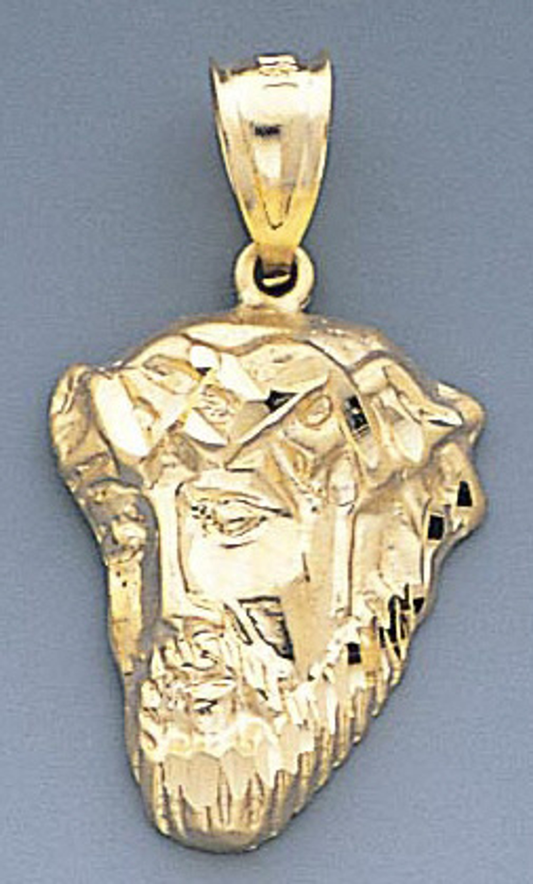 14k Gold Jesus Pendant 16mm W X 30mm H Including Hook. 14k Gold Jesus Pendant 16mm W X 30mm H Including Hook.