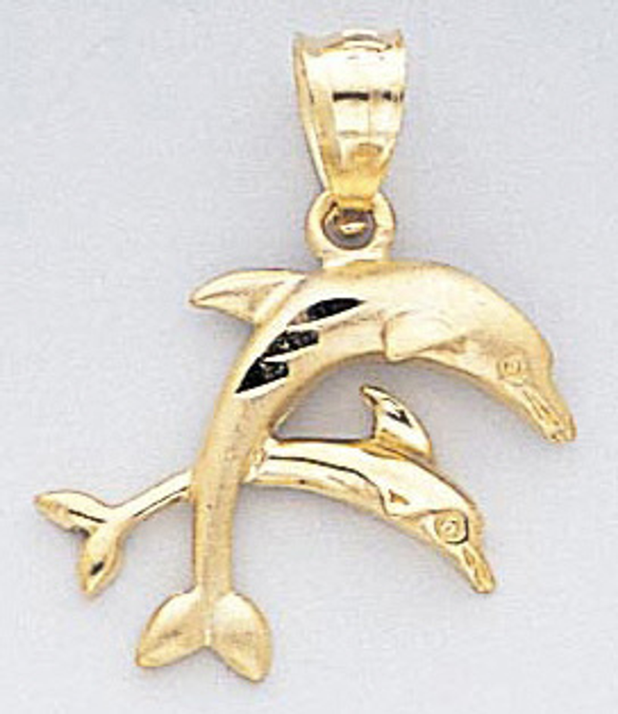14k Gold Dolphin Pendant 19mm W X 22mm H Including Hoo 14k Gold Dolphin Pendant 19mm W X 22mm H Including Hoo