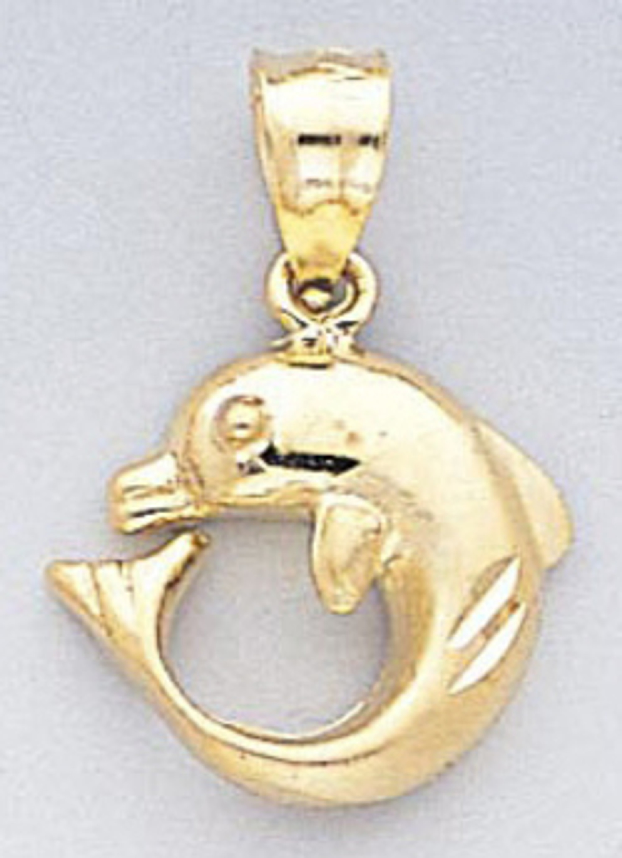 14k Gold Dolphin Pendant 15mm W X 21mm H Including Hoo 14k Gold Dolphin Pendant 15mm W X 21mm H Including Hoo