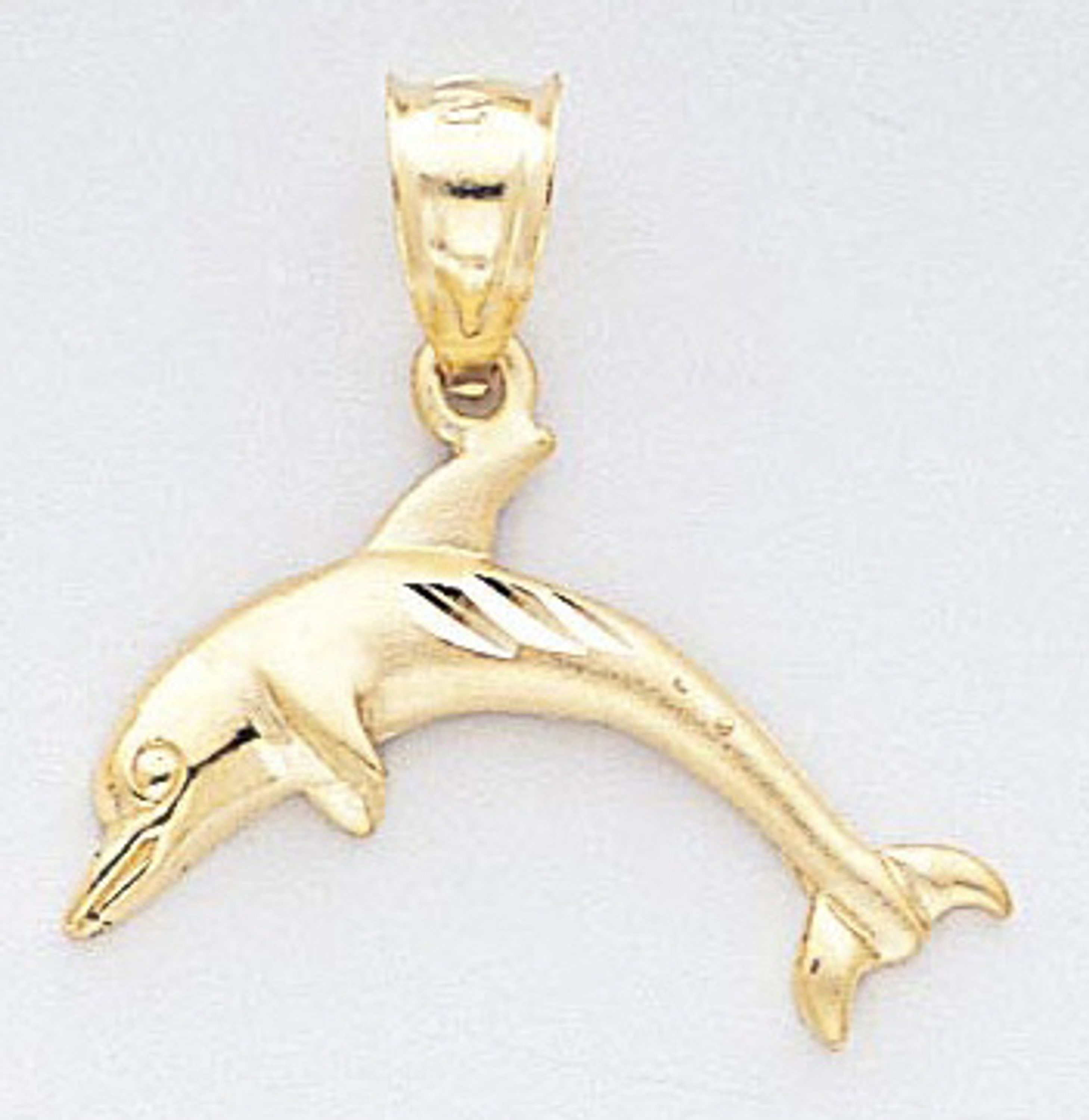 14k Gold Dolphin Pendant 24mm W X 25mm H Including Hoo 14k Gold Dolphin Pendant 24mm W X 25mm H Including Hoo