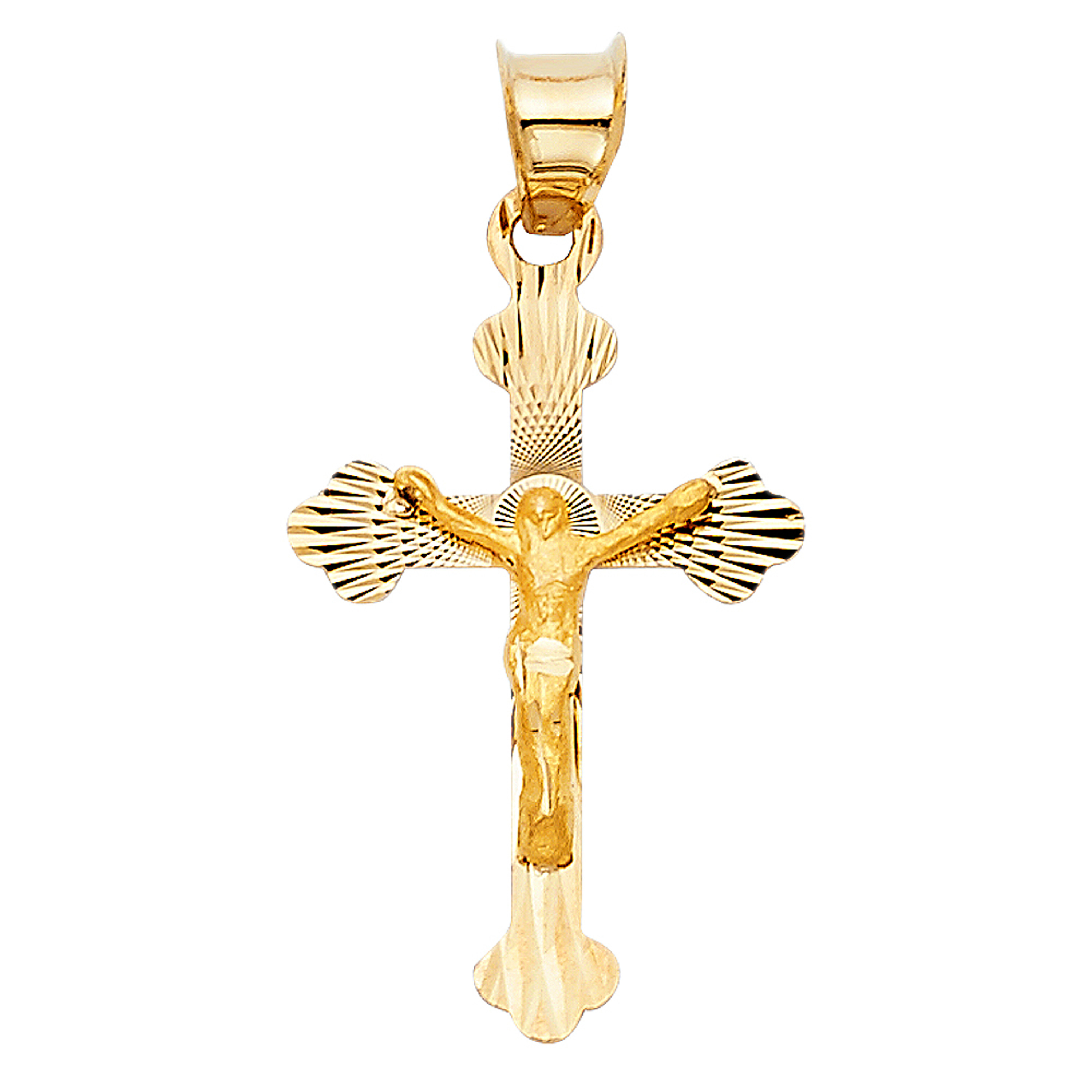 14k Gold Crucifix Pendant 16mm W X 33mm H Inclu 14k Gold Crucifix Pendant 16mm W X 33mm H Inclu