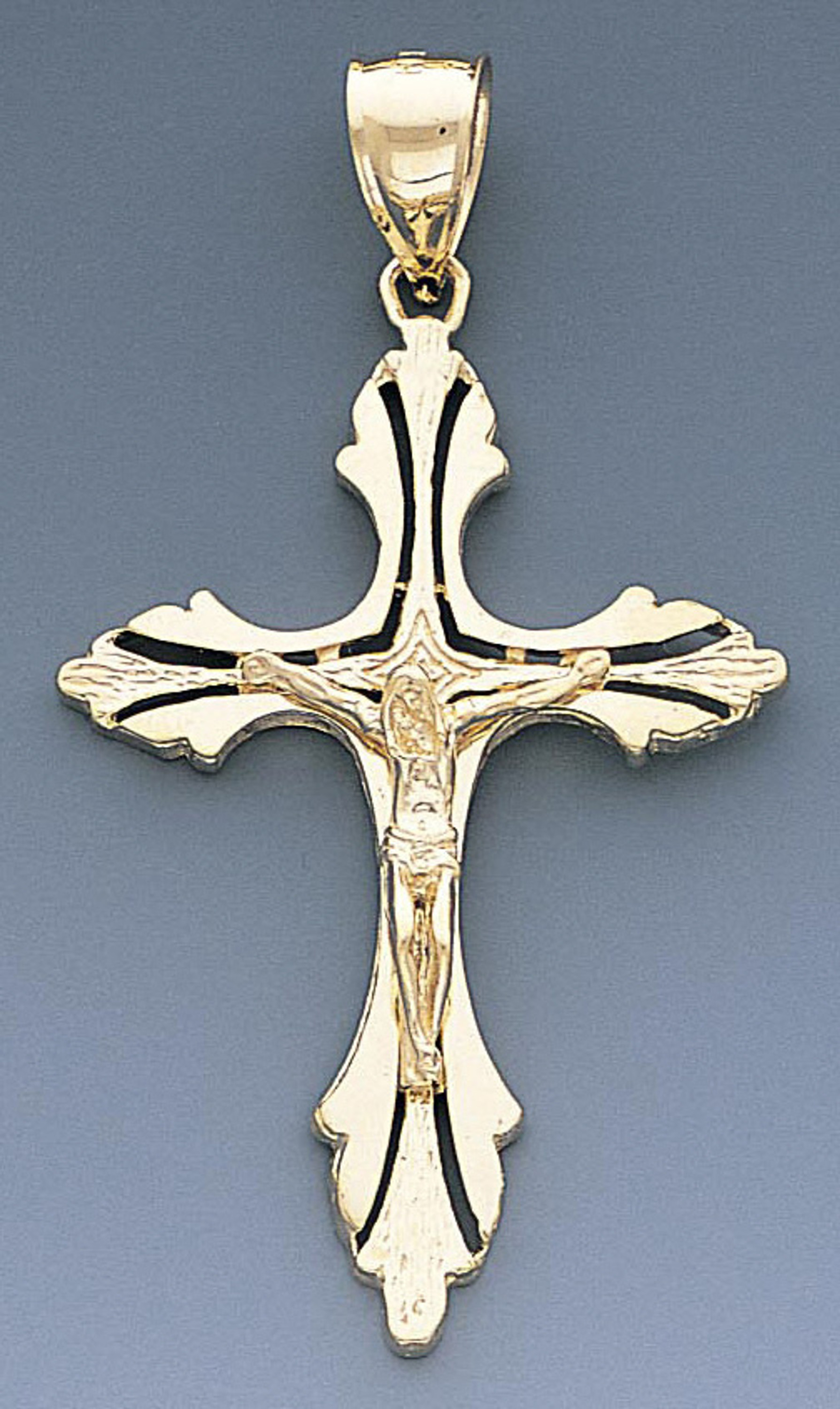 14k Gold Fancy Crucifix Pendant 35mm W X 62mm H Includ 14k Gold Fancy Crucifix Pendant 35mm W X 62mm H Includ