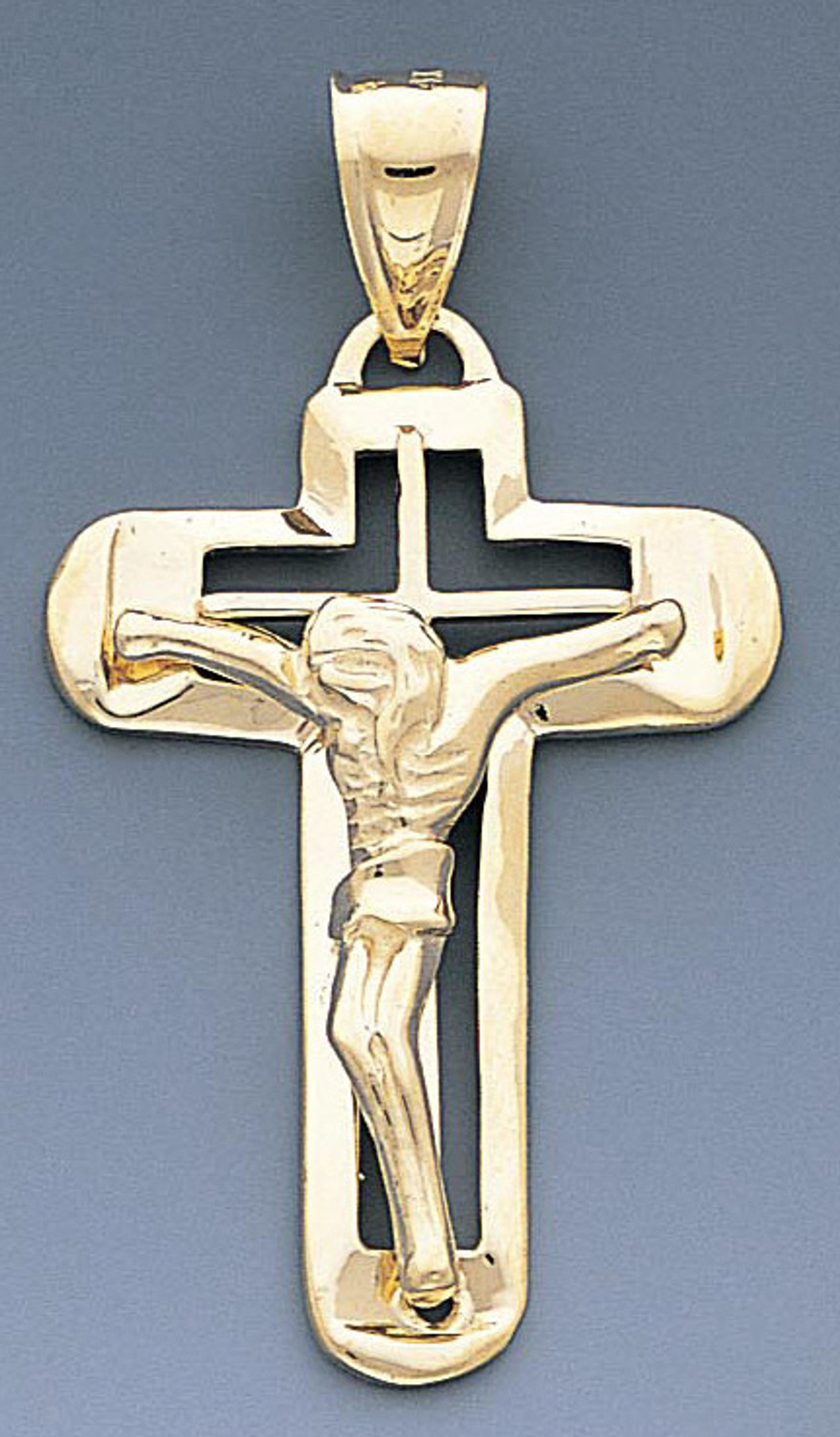 14k Gold Fancy Crucifix Pendant 30mm W X 53mm H Includ 14k Gold Fancy Crucifix Pendant 30mm W X 53mm H Includ