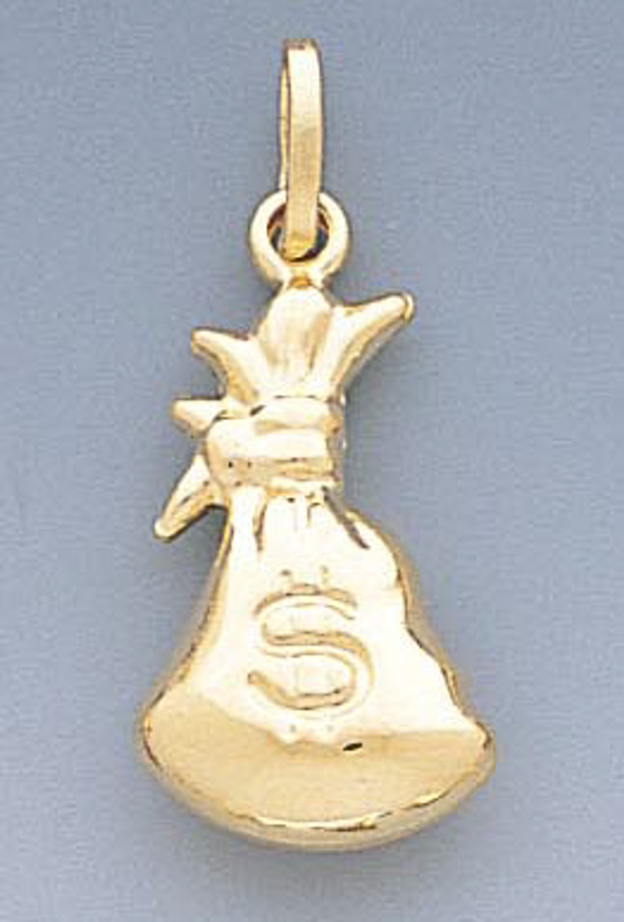 14k Gold Italian Money Bag Charm 12mm W X 27mm H Inclu 14k Gold Italian Money Bag Charm 12mm W X 27mm H Inclu