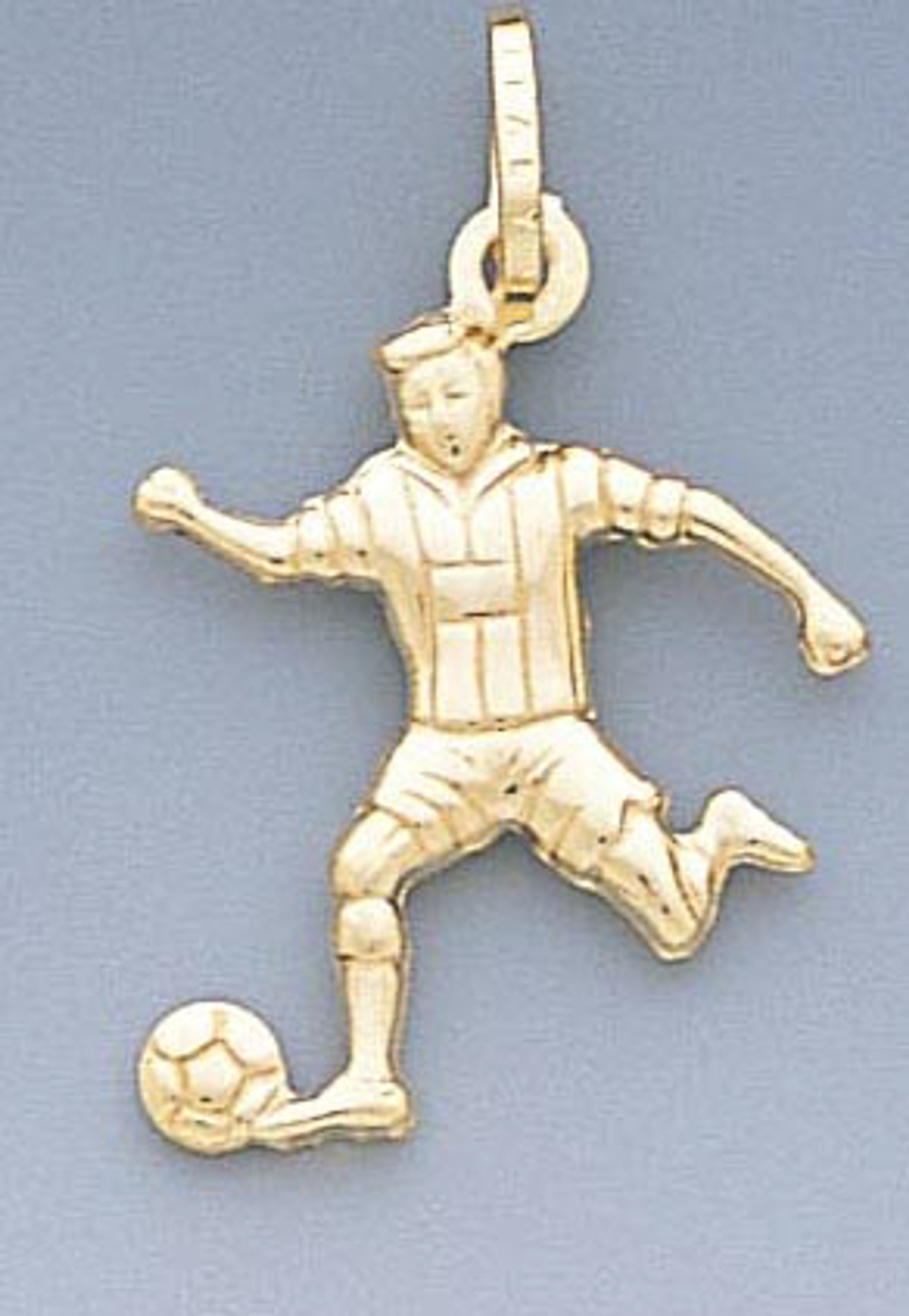 14k Gold Italian Soccer Player Charm 20mm W X 29mm H I 14k Gold Italian Soccer Player Charm 20mm W X 29mm H I