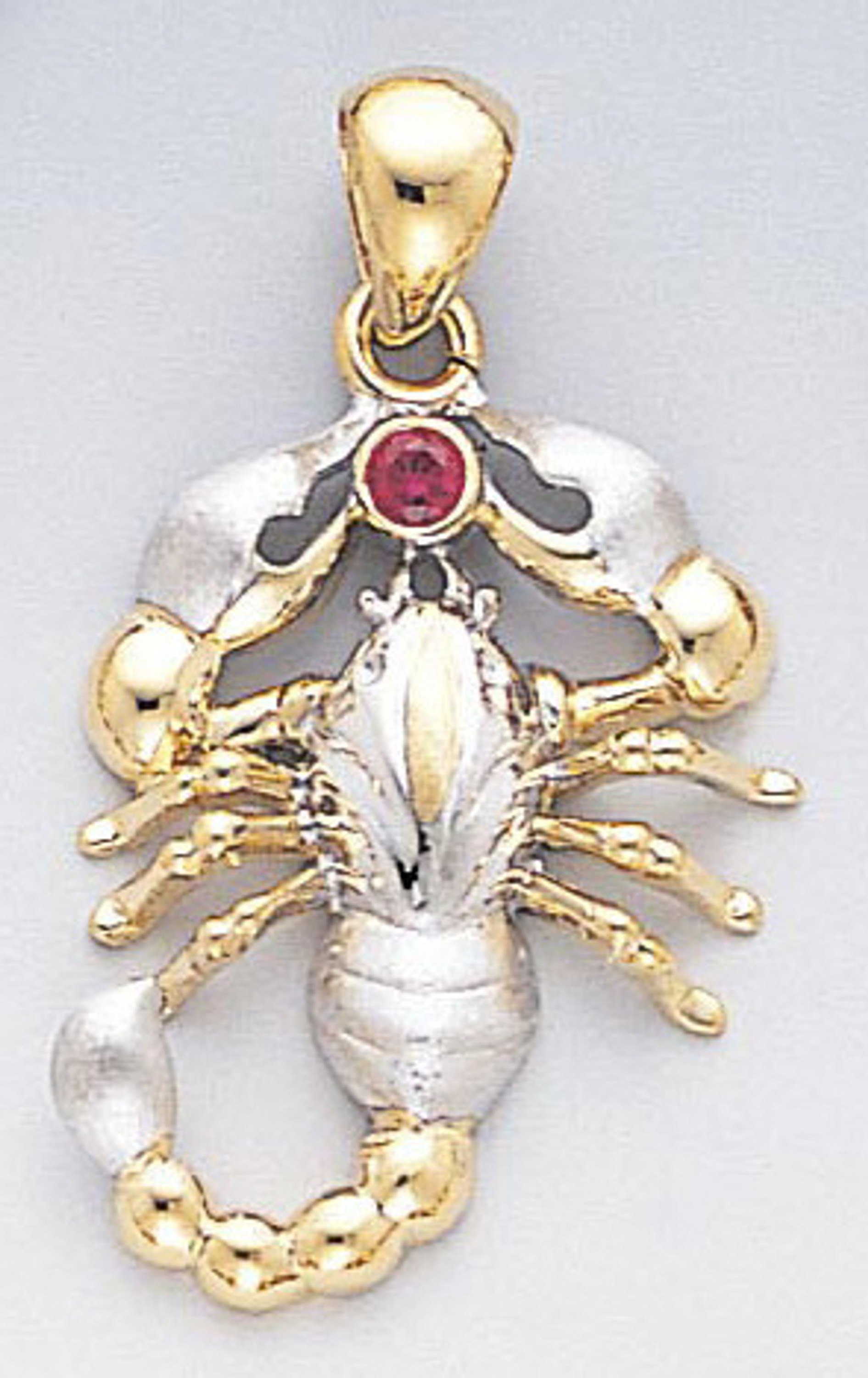 14k Gold Two-tone Fancy Scorpion Pendant 20mm W X 34mm 14k Gold Two-tone Fancy Scorpion Pendant 20mm W X 34mm