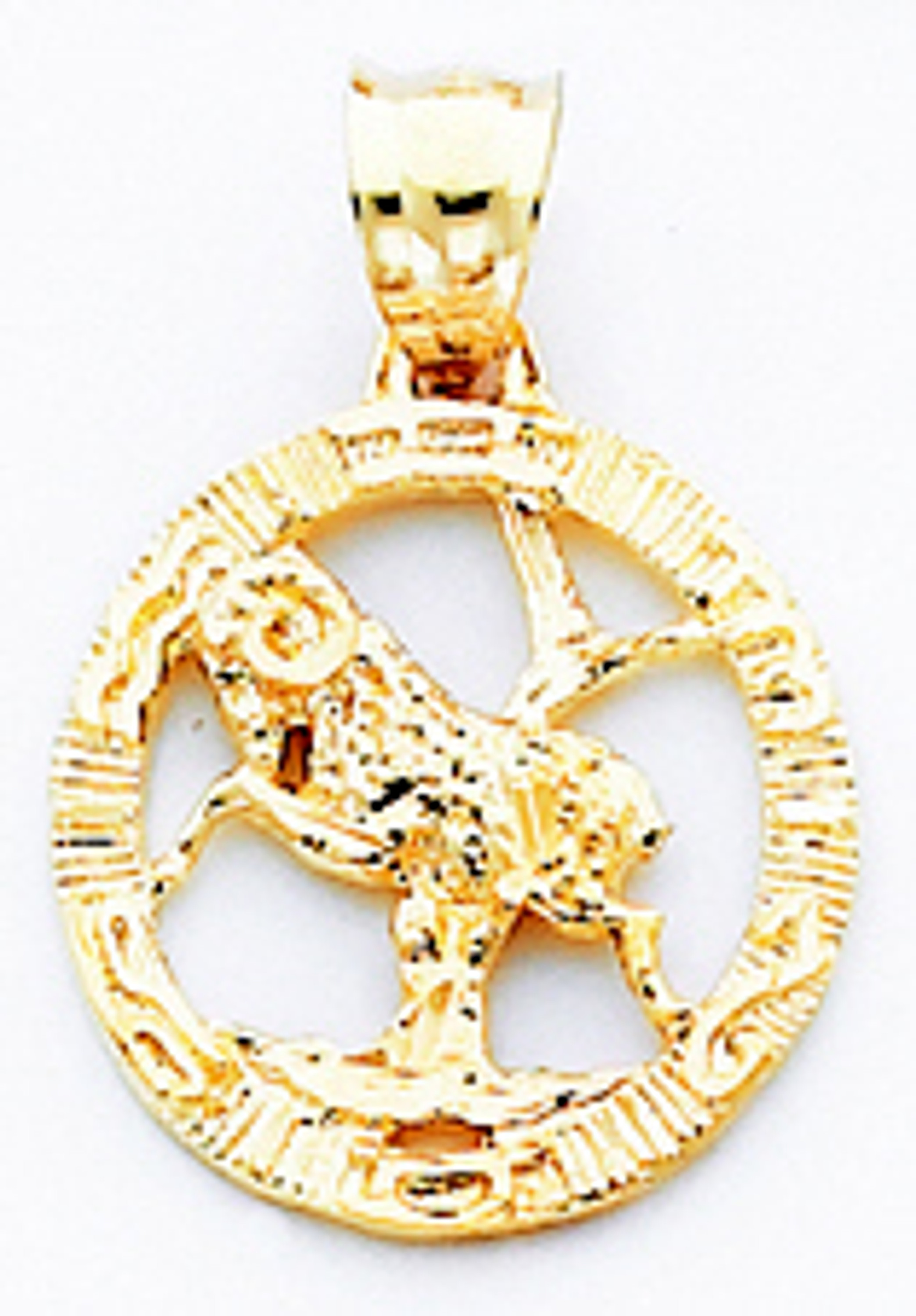 14k Gold Framed Aries Zodiac Pendant 14k Gold Framed Aries Zodiac Pendant