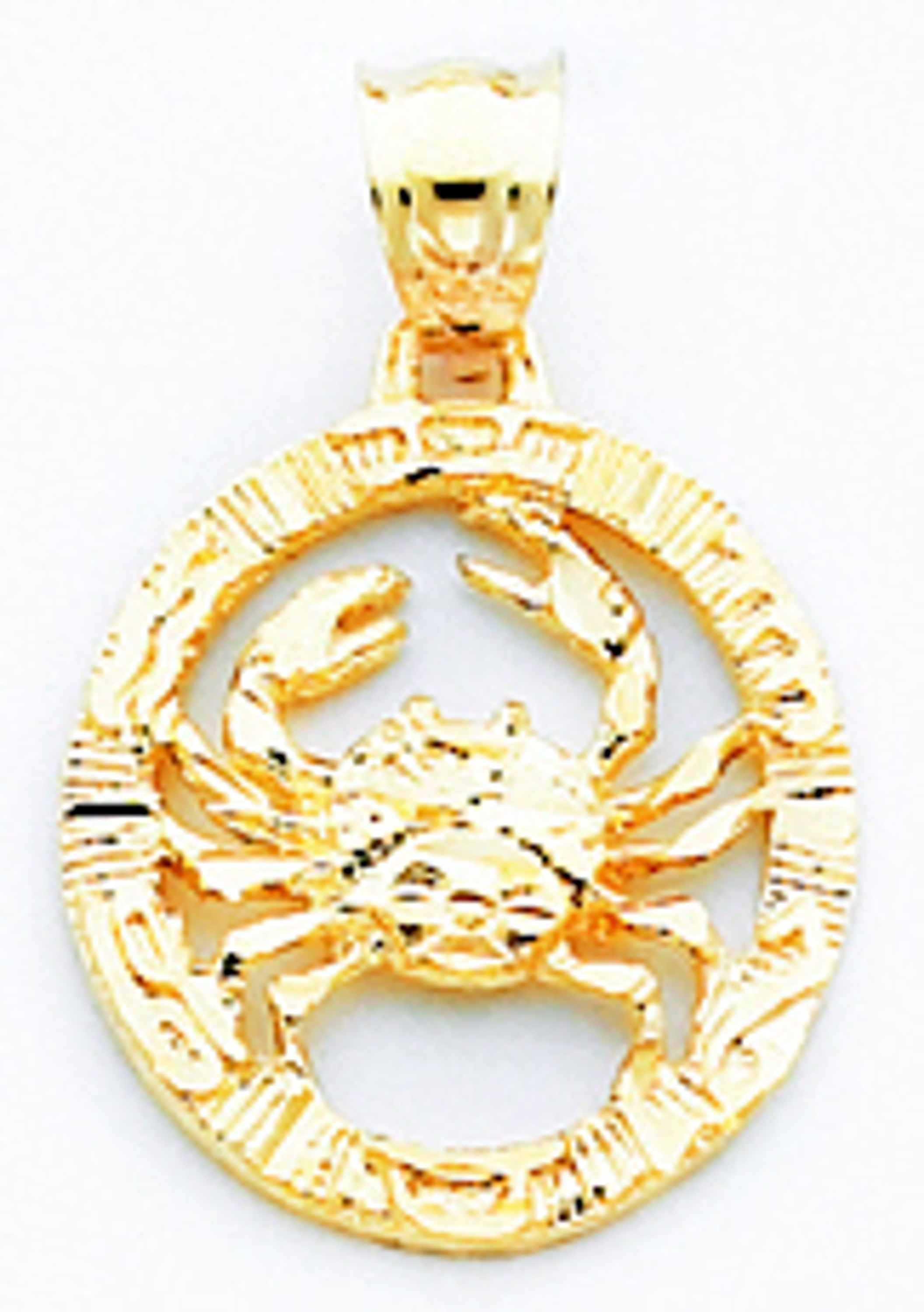 14k Gold Framed Cancer Zodiac Pendant 14k Gold Framed Cancer Zodiac Pendant