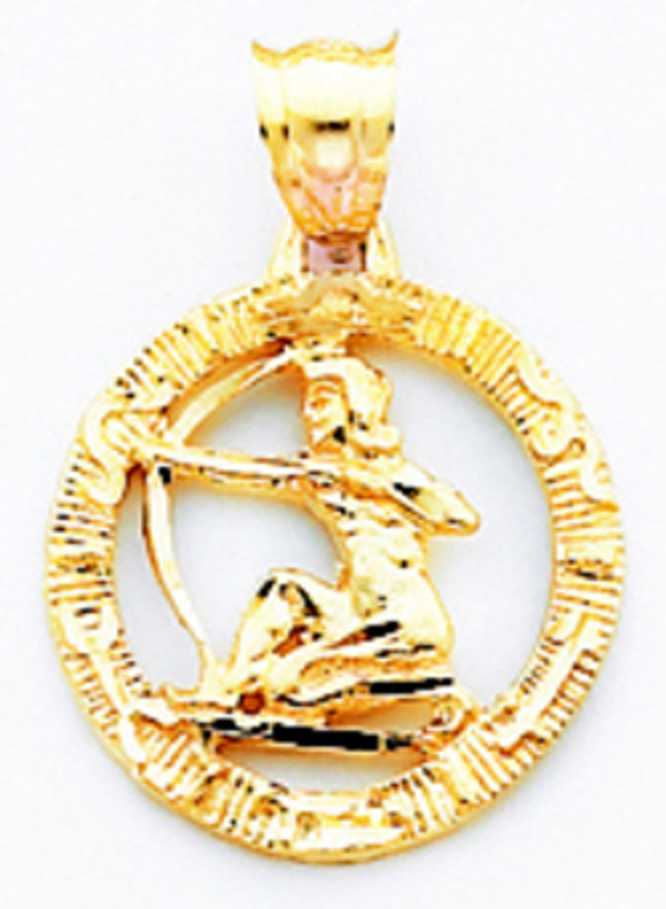 14k Gold Framed Sagittarius Zodiac Pendant 14k Gold Framed Sagittarius Zodiac Pendant
