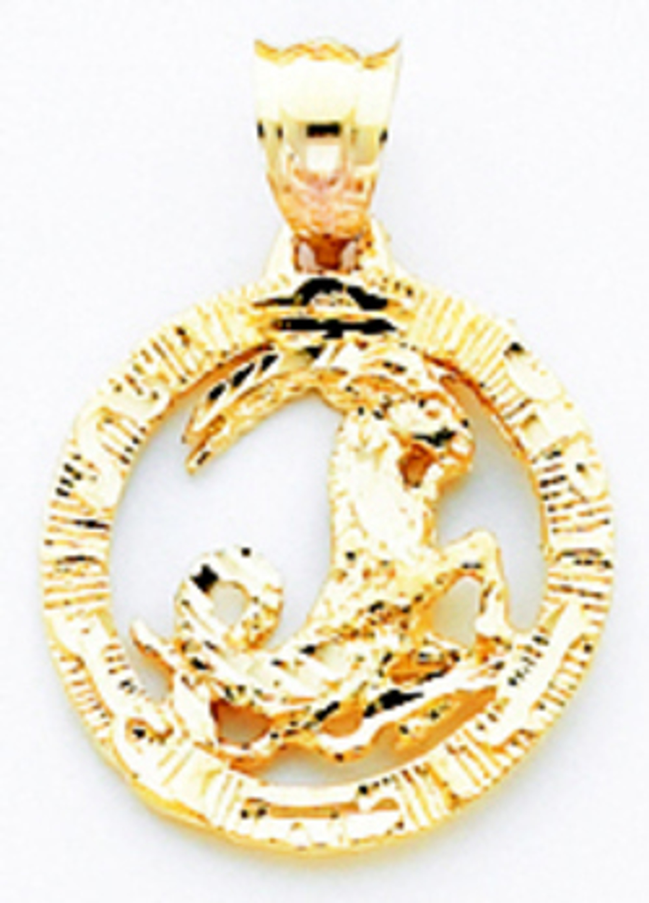 14k Gold Framed Capricorn Zodiac Pendant 14k Gold Framed Capricorn Zodiac Pendant