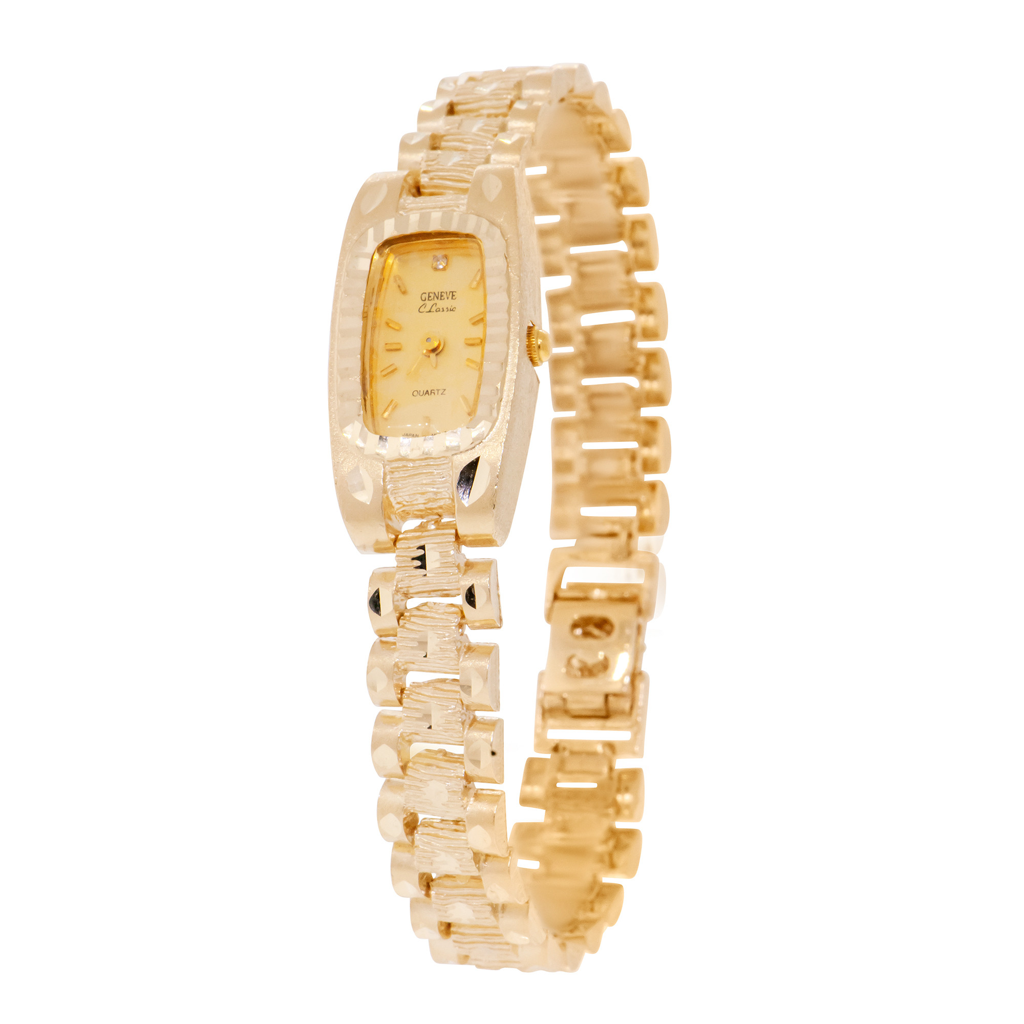 お値下げ　14KT 14金ZELIA JEWELS swiss レディース腕時計 14k Gold 14mm Ladies Link Watch | SARRAF.COM