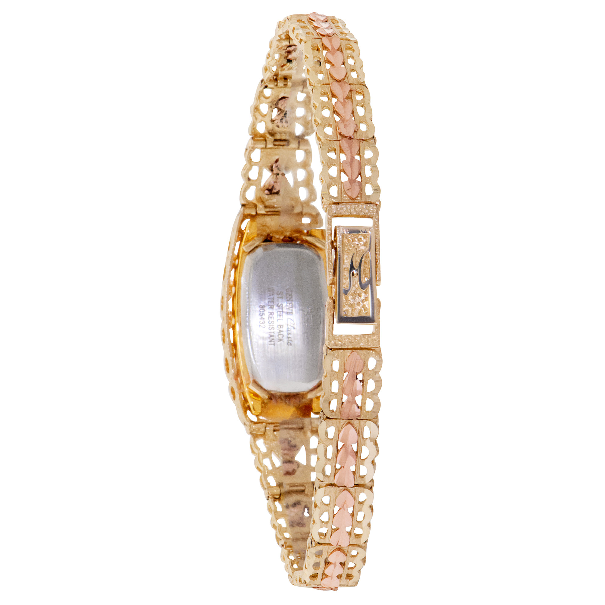 14k Yellow Gold Ladies Two-tone Filigree Watch | SARRAF.COM