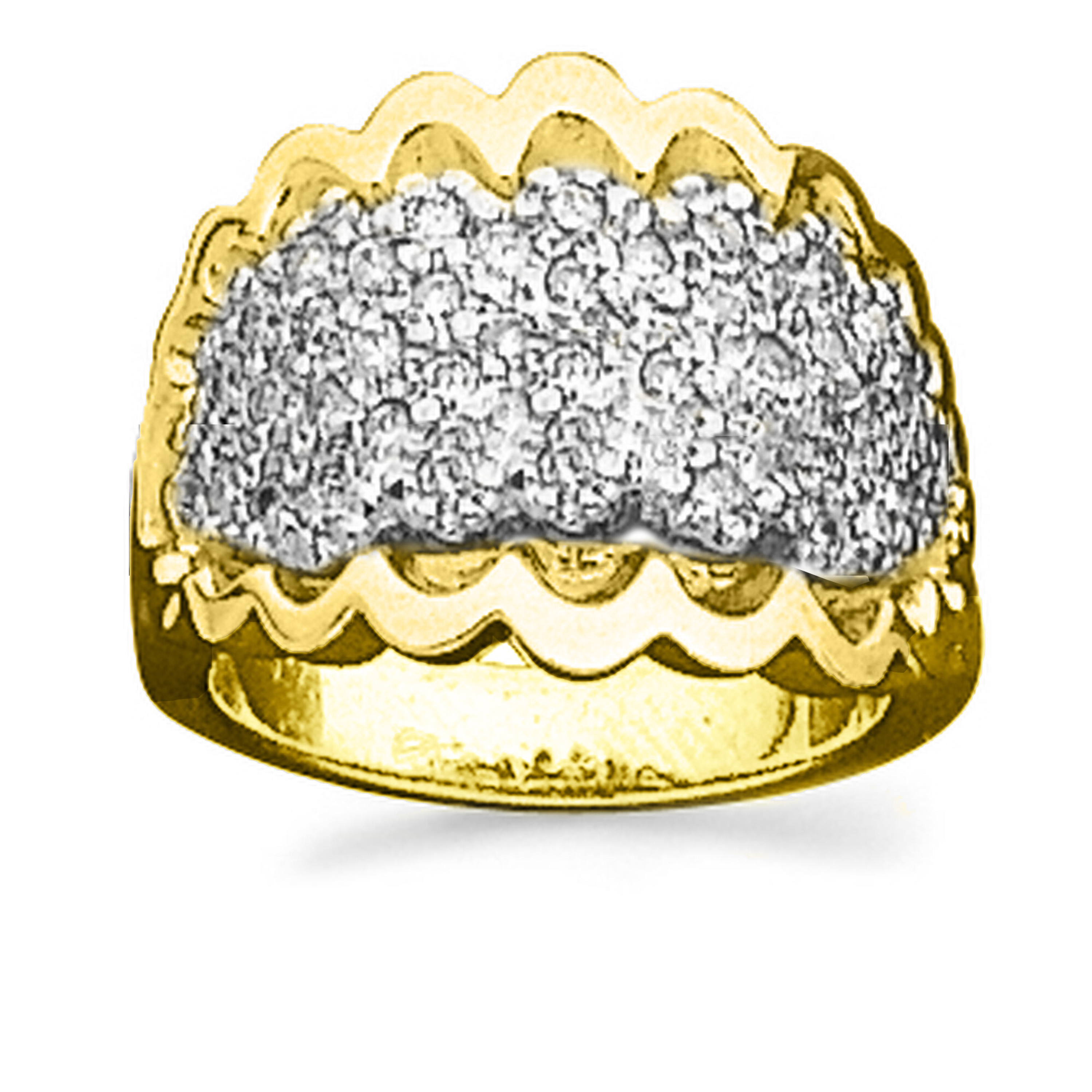 14k Gold Ladies Pave-set 1.0ct Diamond Ring 14k Gold Ladies Pave-set 1.0ct Diamond Ring