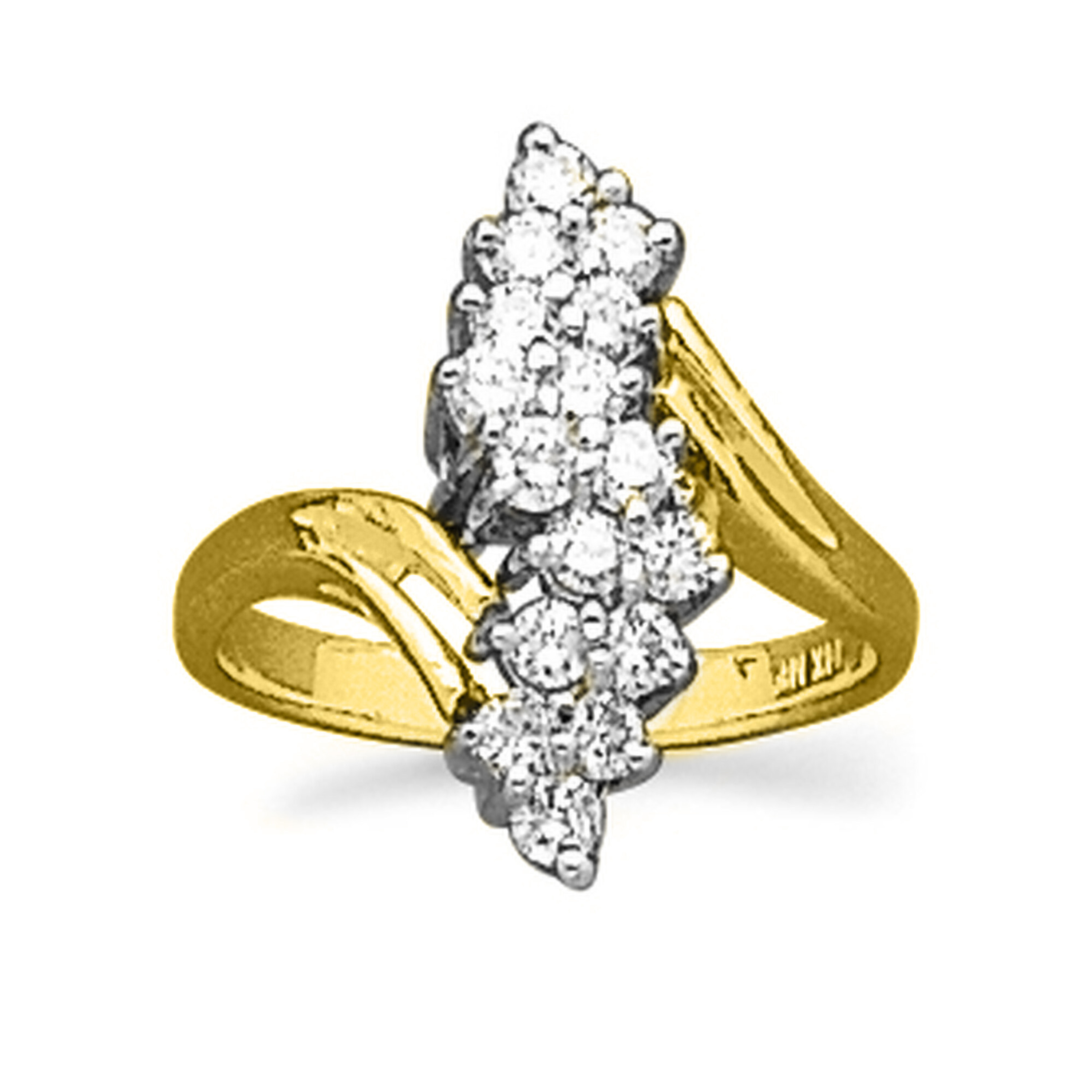 14k Gold Ladies Prong-set 0.85ct Diamond Cluster Ring 14k Gold Ladies Prong-set 0.85ct Diamond Cluster Ring