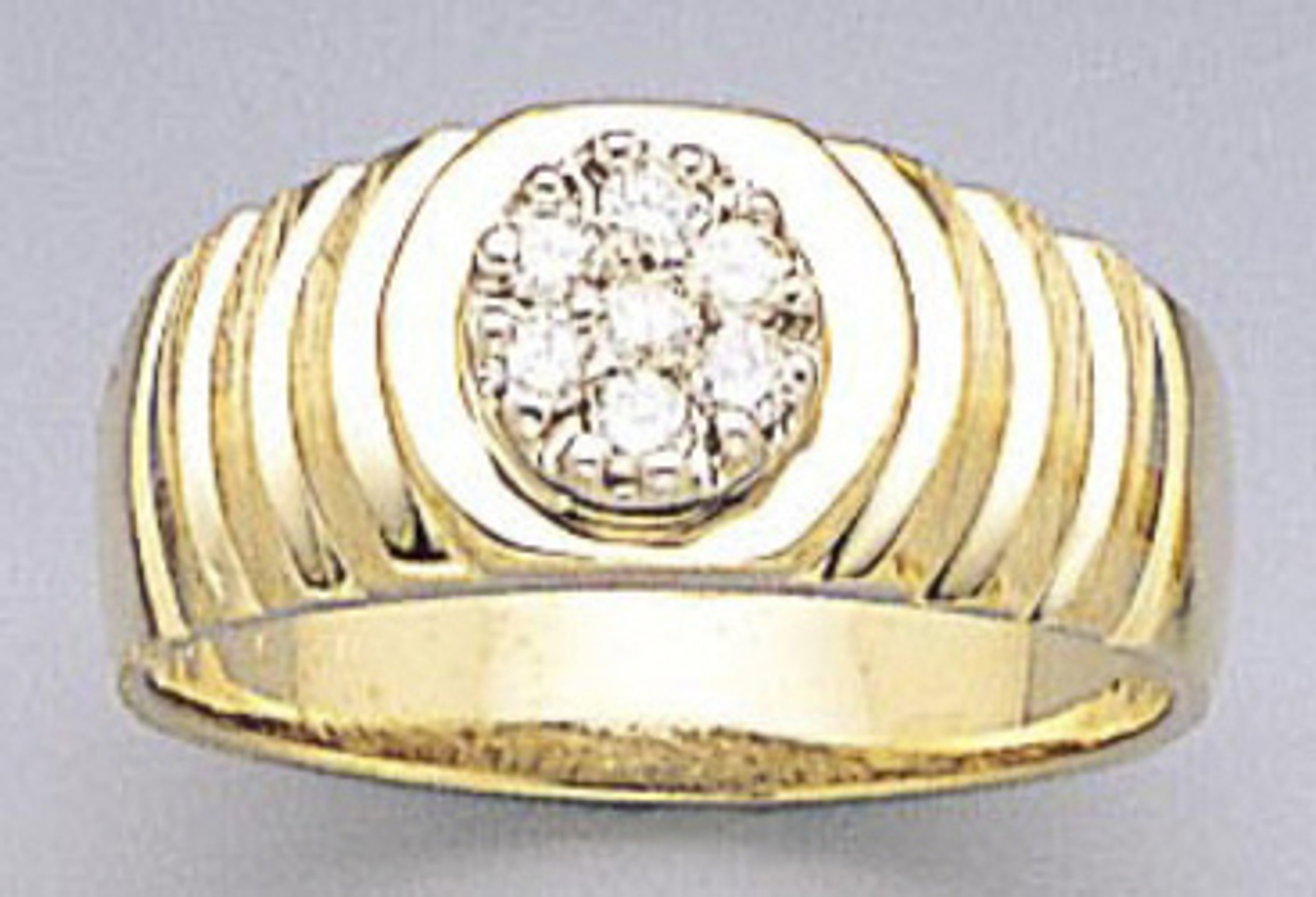 14k Gold Men's 9mm Wide 0.35ct Diamond Ring 14k Gold Men's 9mm Wide 0.35ct Diamond Ring