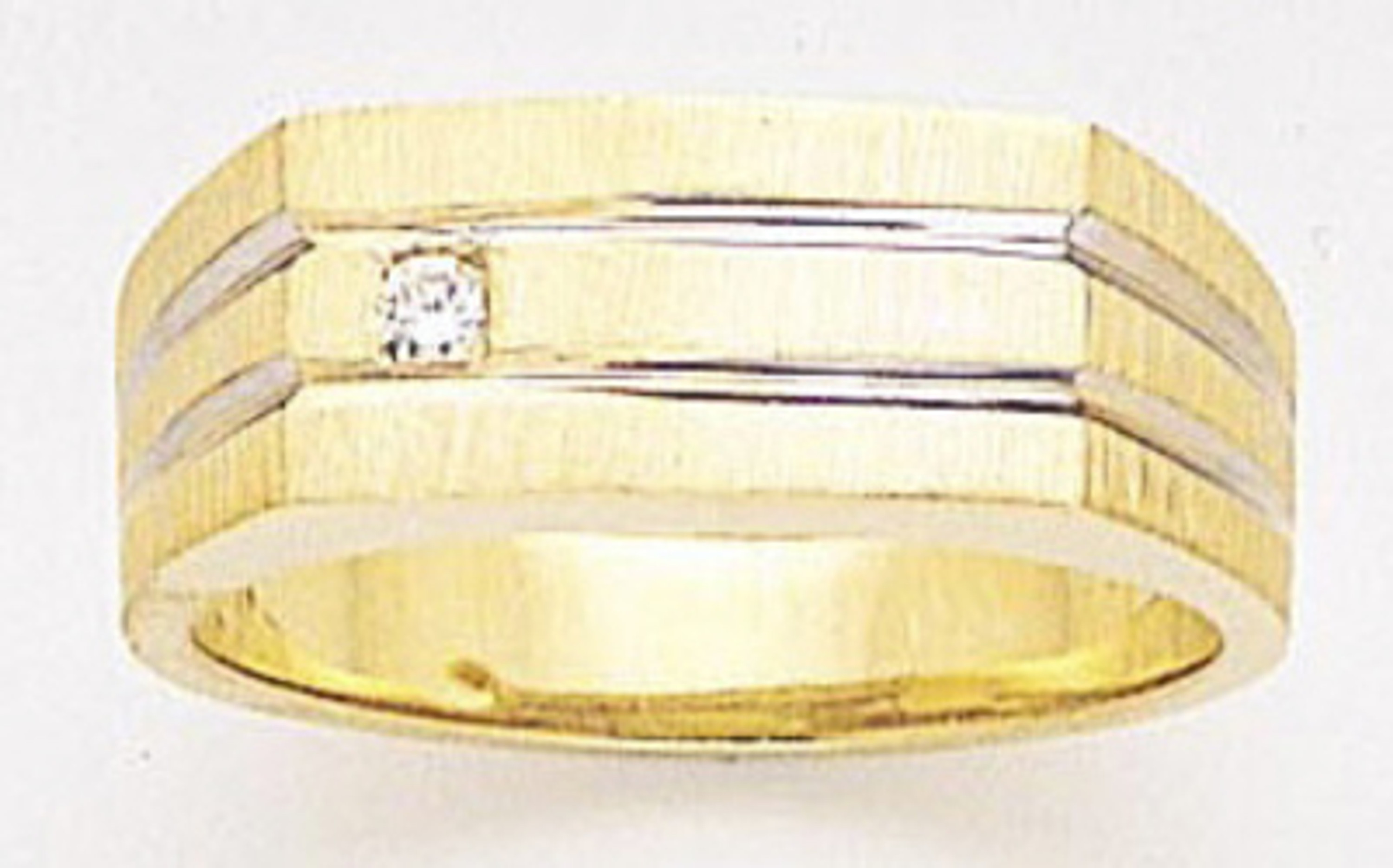 14k Gold 8mm Men's 0.05ct Diamond Ring 14k Gold 8mm Men's 0.05ct Diamond Ring