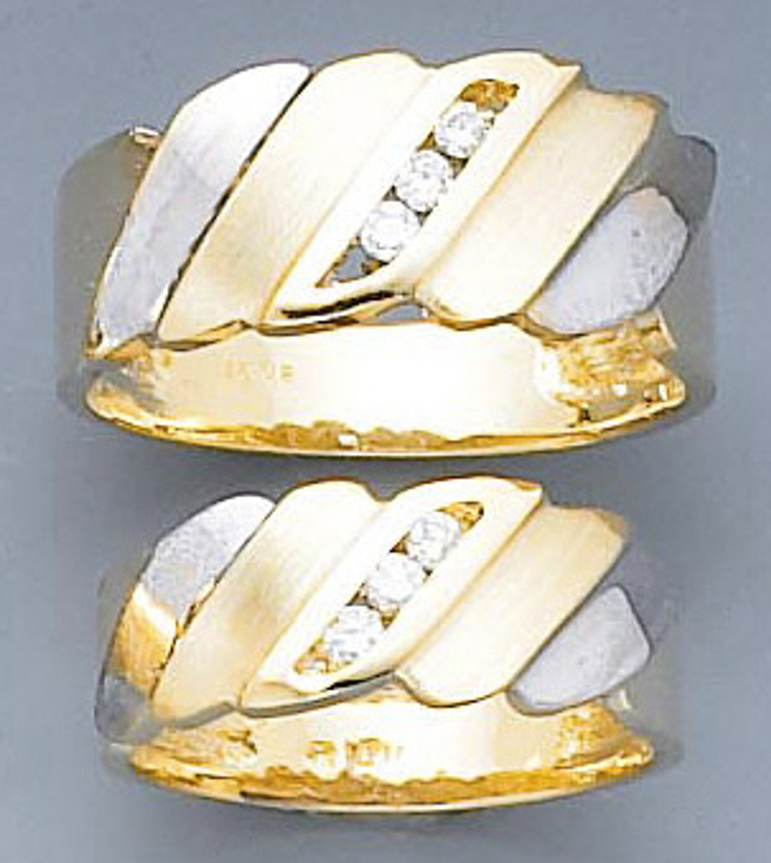 14k Gold Men's and Lady's  0.23Ct  Diamond Wedding Band Set 14k Gold Men's and Lady's  0.23Ct  Diamond Wedding Band Set