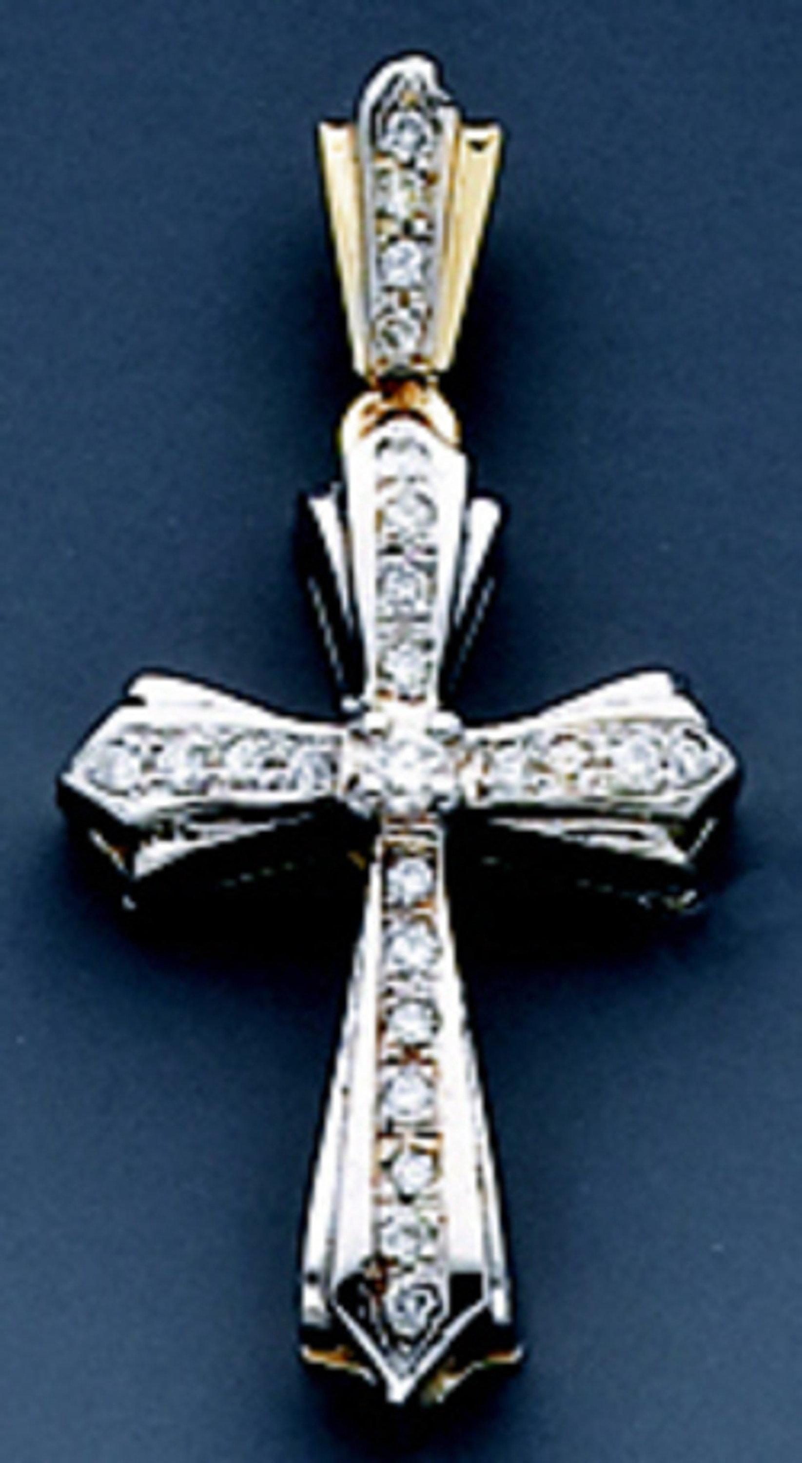 14k White Gold 20mm Tall 0.50ct Diamond Cross Pendant 14k White Gold 20mm Tall 0.50ct Diamond Cross Pendant