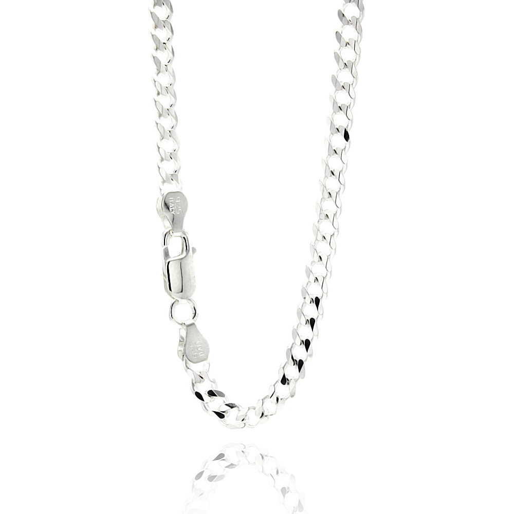 Sterling Silver (Nickle Free) 4.5 Mm Curb Bracelet 8 Inches