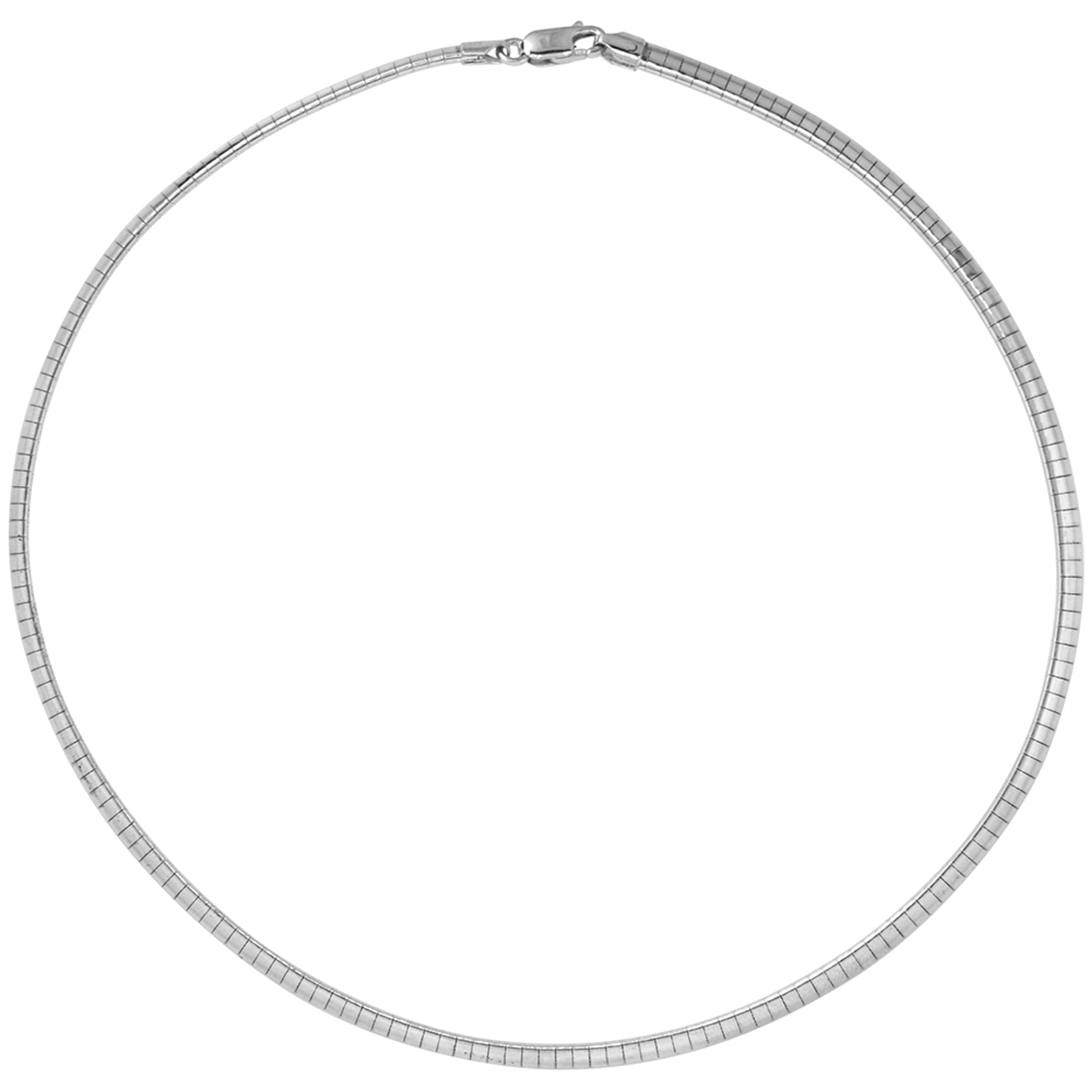 Sterling Silver 4 Mm Omega Necklace - 16 Inch Sterling Silver 4 Mm Omega Necklace - 16 Inch