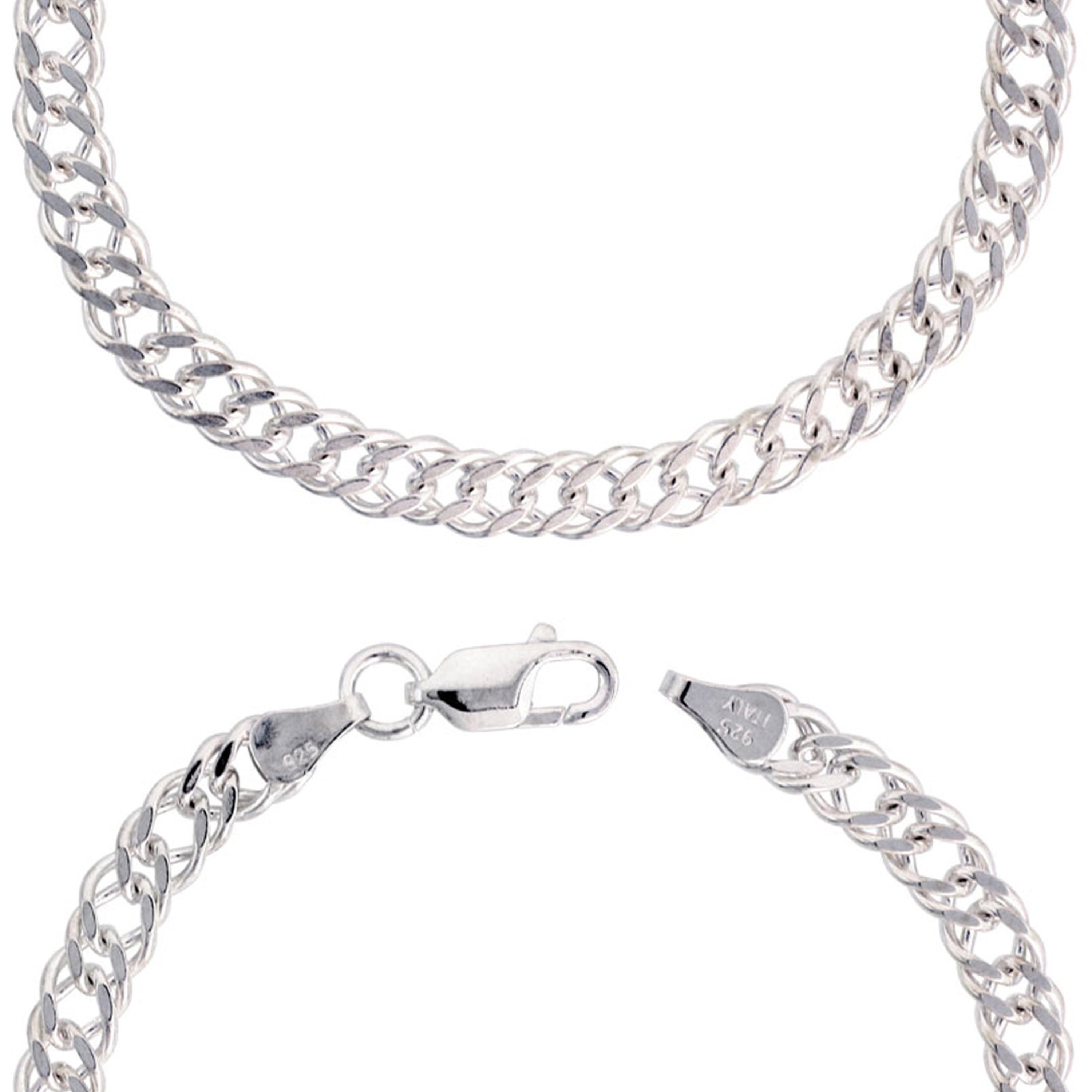 Sterling Silver (nickel Free) 5mm Double Link Bracelet 8