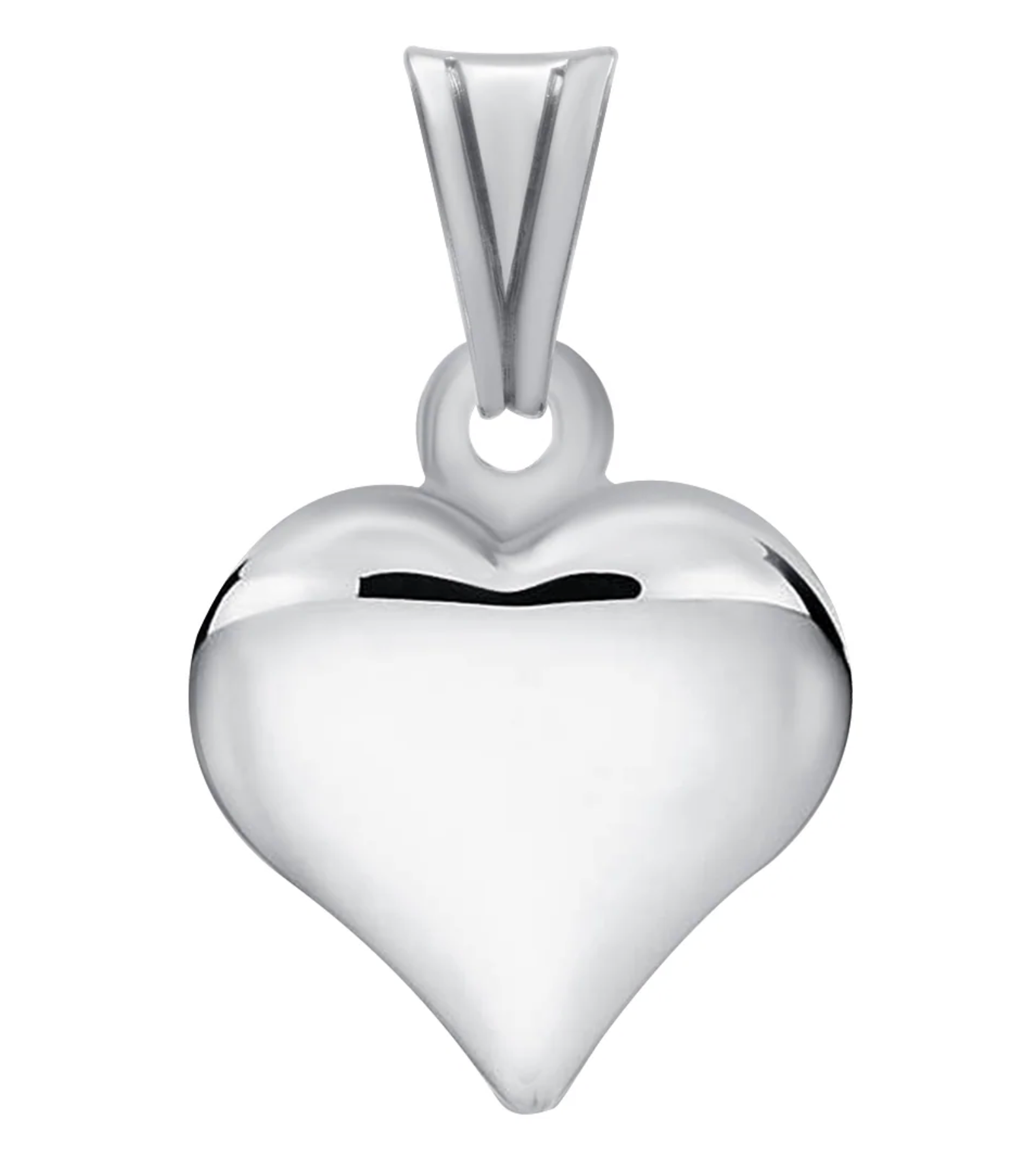 Sterling Silver 18mm Wide Heart Pendant