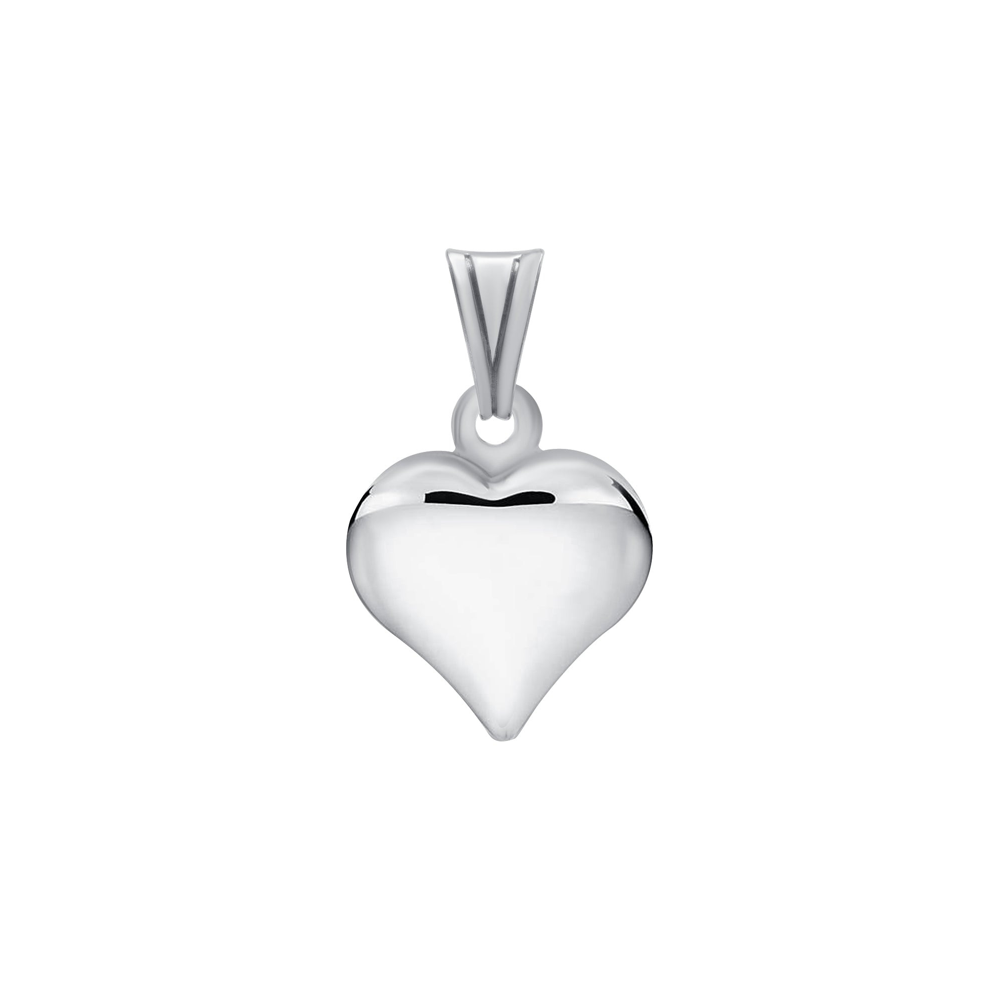 Sterling Silver 12mm Heart Pendant