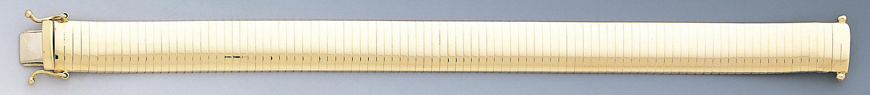 14k Gold 12 Mm Domed Omega Bracelet 8 Inches 14k Gold 12 Mm Domed Omega Bracelet 8 Inches