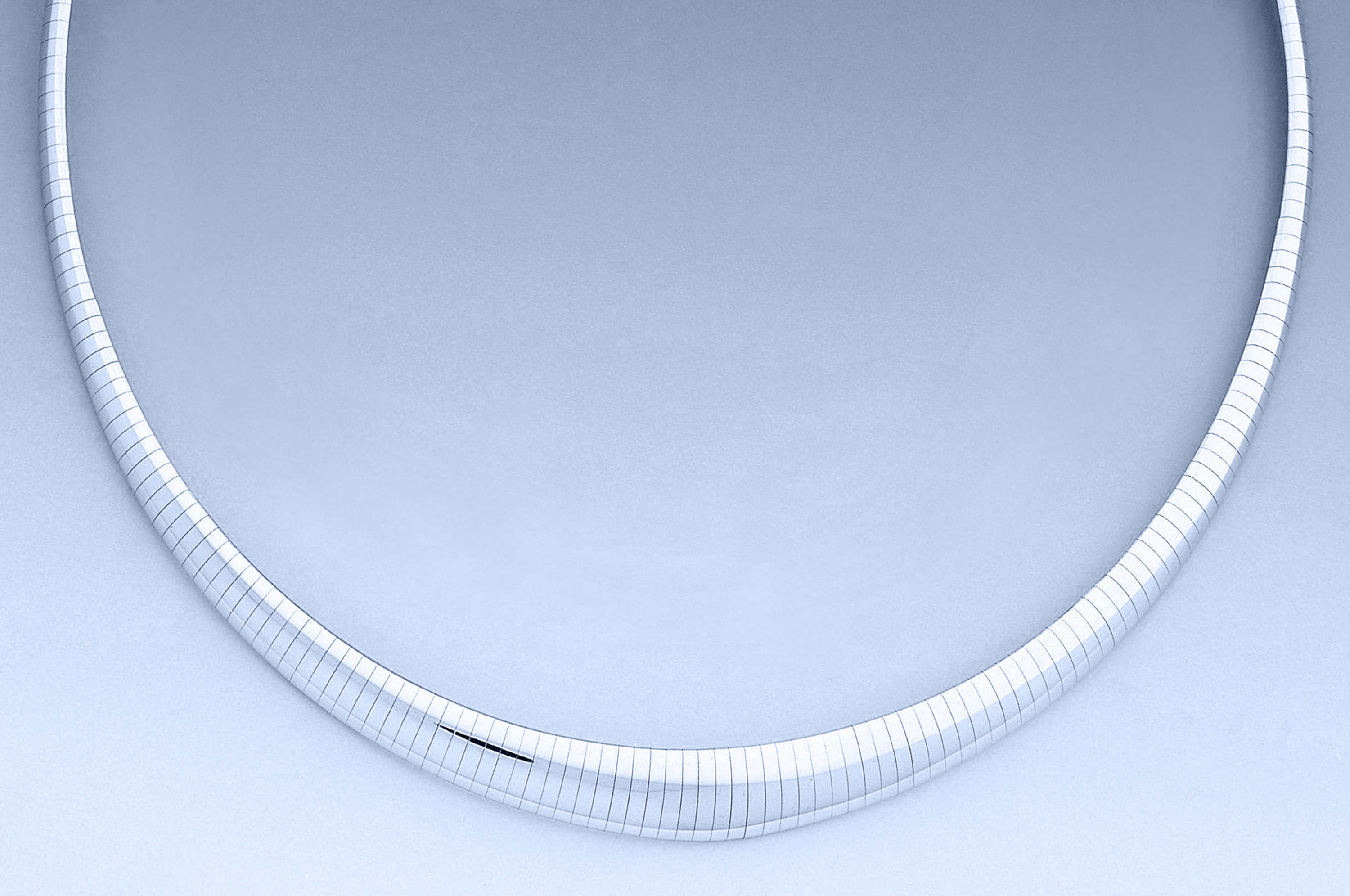 14k White Gold 4 To 10 Mm Domed Graduated Omega Neckla 18 Inches 14k White Gold 4 To 10 Mm Domed Graduated Omega Neckla 18 Inches