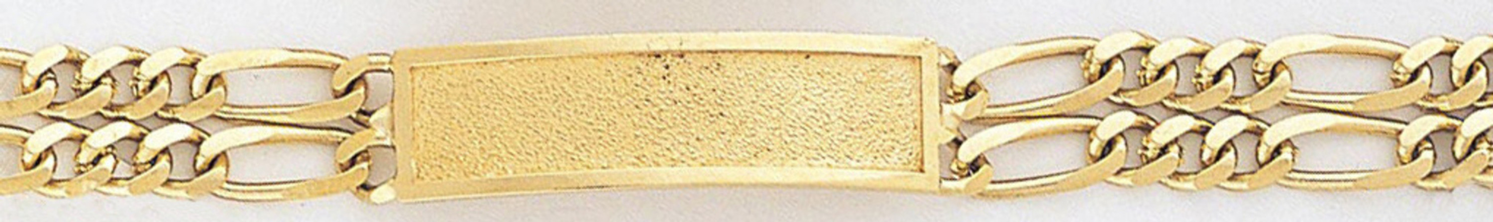 14k Gold 8mm Kid's Id Link Bracelet 6" 14k Gold 8mm Kid's Id Link Bracelet 6"