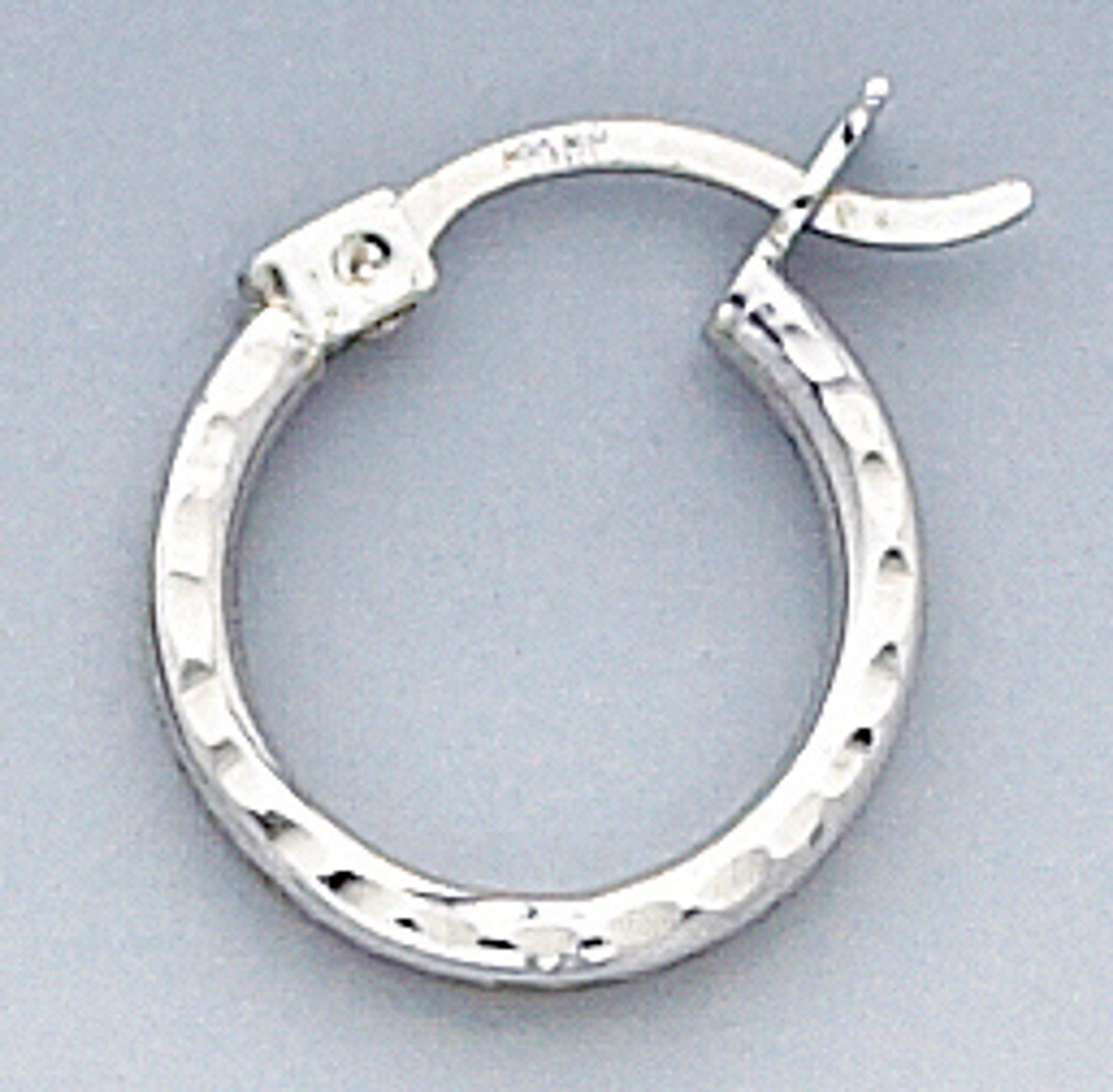 14k White Gold 2mm Thick With 17.1mm in Diameter Hoops Earring 14k White Gold 2mm Thick With 17.1mm in Diameter Hoops Earring