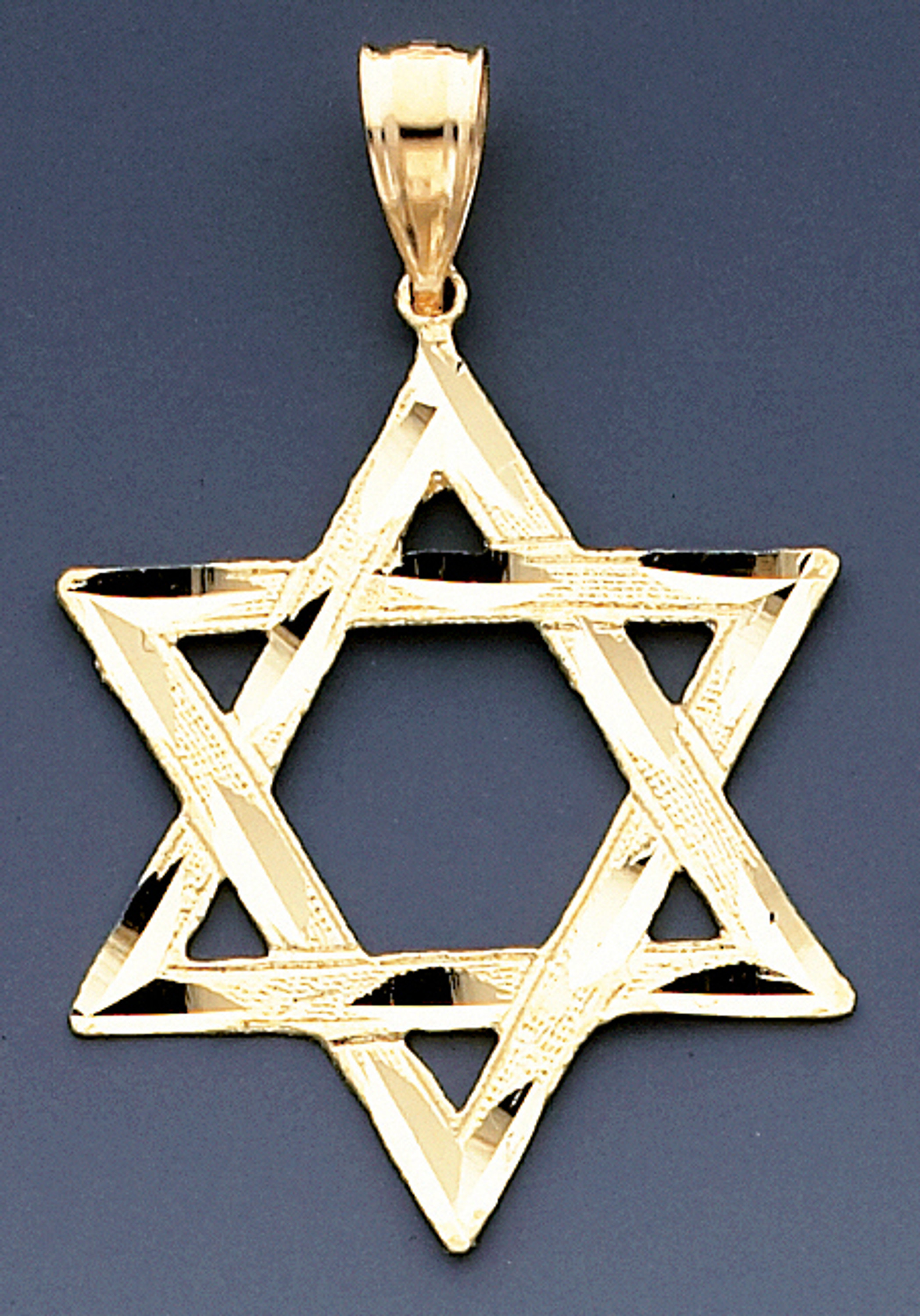 14k Gold 47.8mm Star Of David Charm 14k Gold 47.8mm Star Of David Charm
