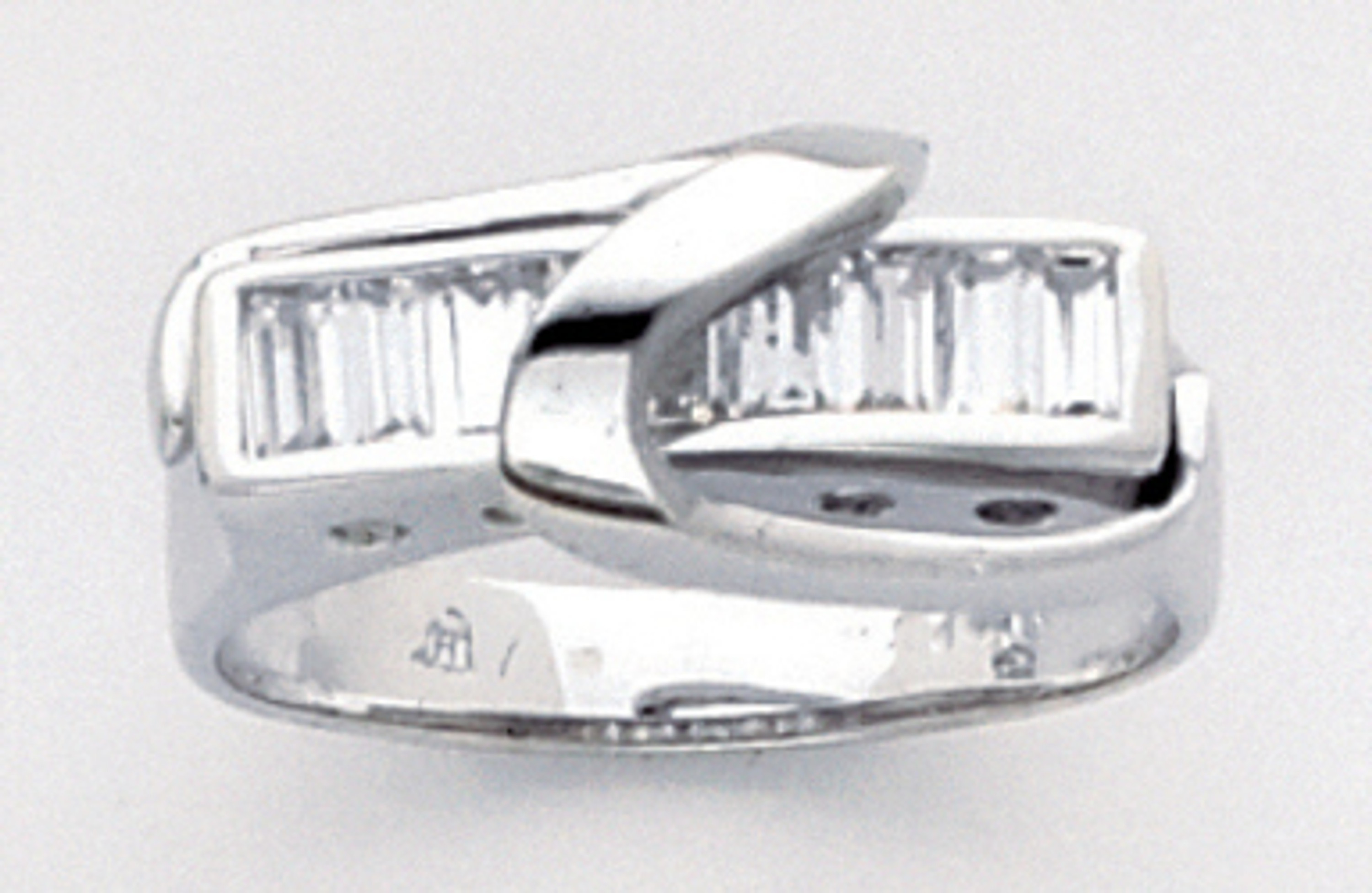 14K White Gold 9.5mm Ring With 0.6ct. Cubic Zirconia 14K White Gold 9.5mm Ring With 0.6ct. Cubic Zirconia