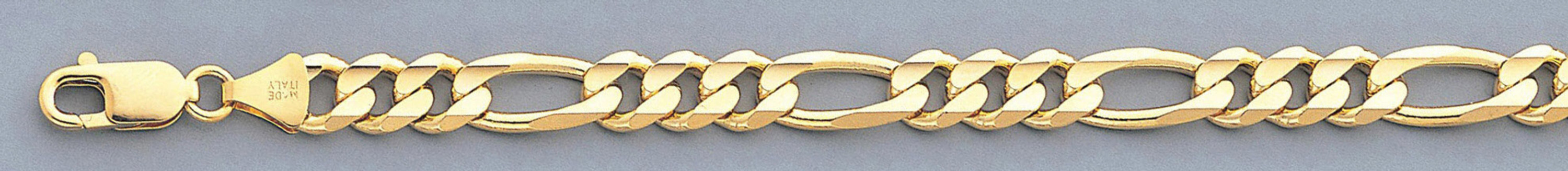 18K Yellow Gold 8mm Figaro Chain 24 Inches 18K Yellow Gold 8mm Figaro Chain 24 Inches