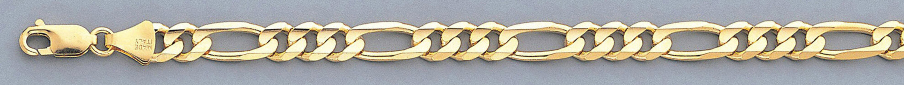 18K Yellow Gold 7.0mm Figaro Chain 24 Inches 18K Yellow Gold 7.0mm Figaro Chain 24 Inches
