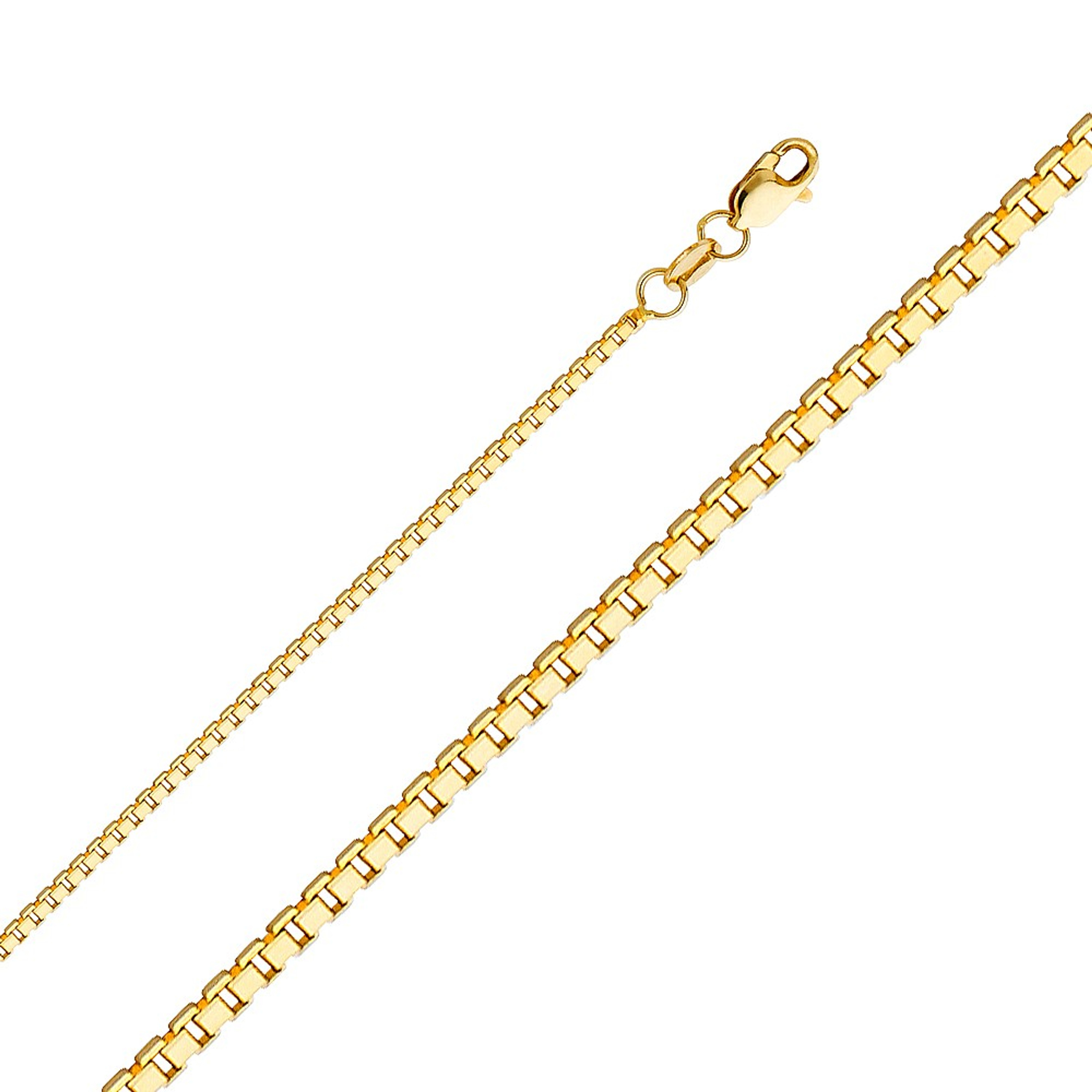 18K Yellow Gold 1.1mm Box Chain 24 Inches 18K Yellow Gold 1.1mm Box Chain 24 Inches
