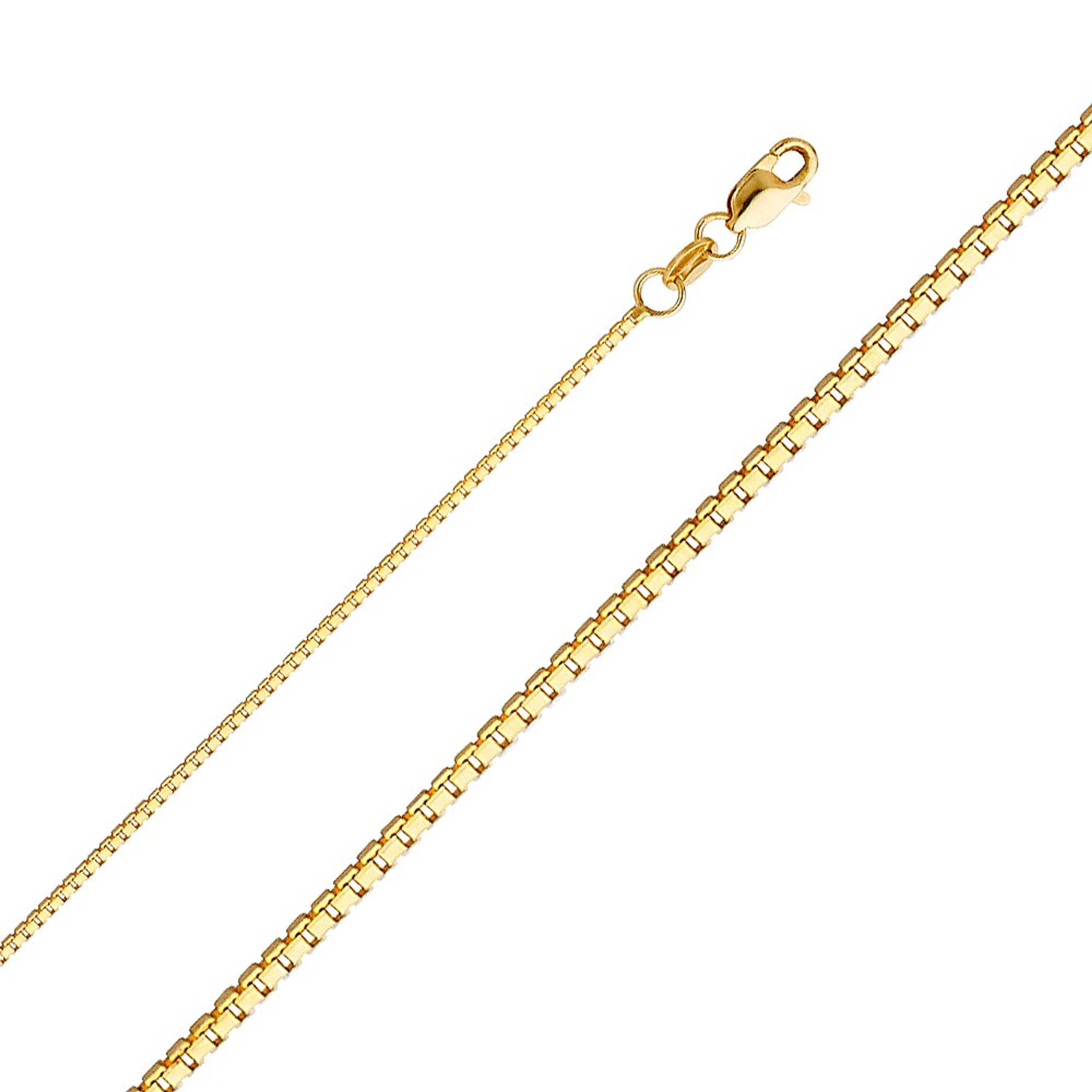 18K Yellow Gold 0.9mm Box Chain 20 Inches 18K Yellow Gold 0.9mm Box Chain 20 Inches