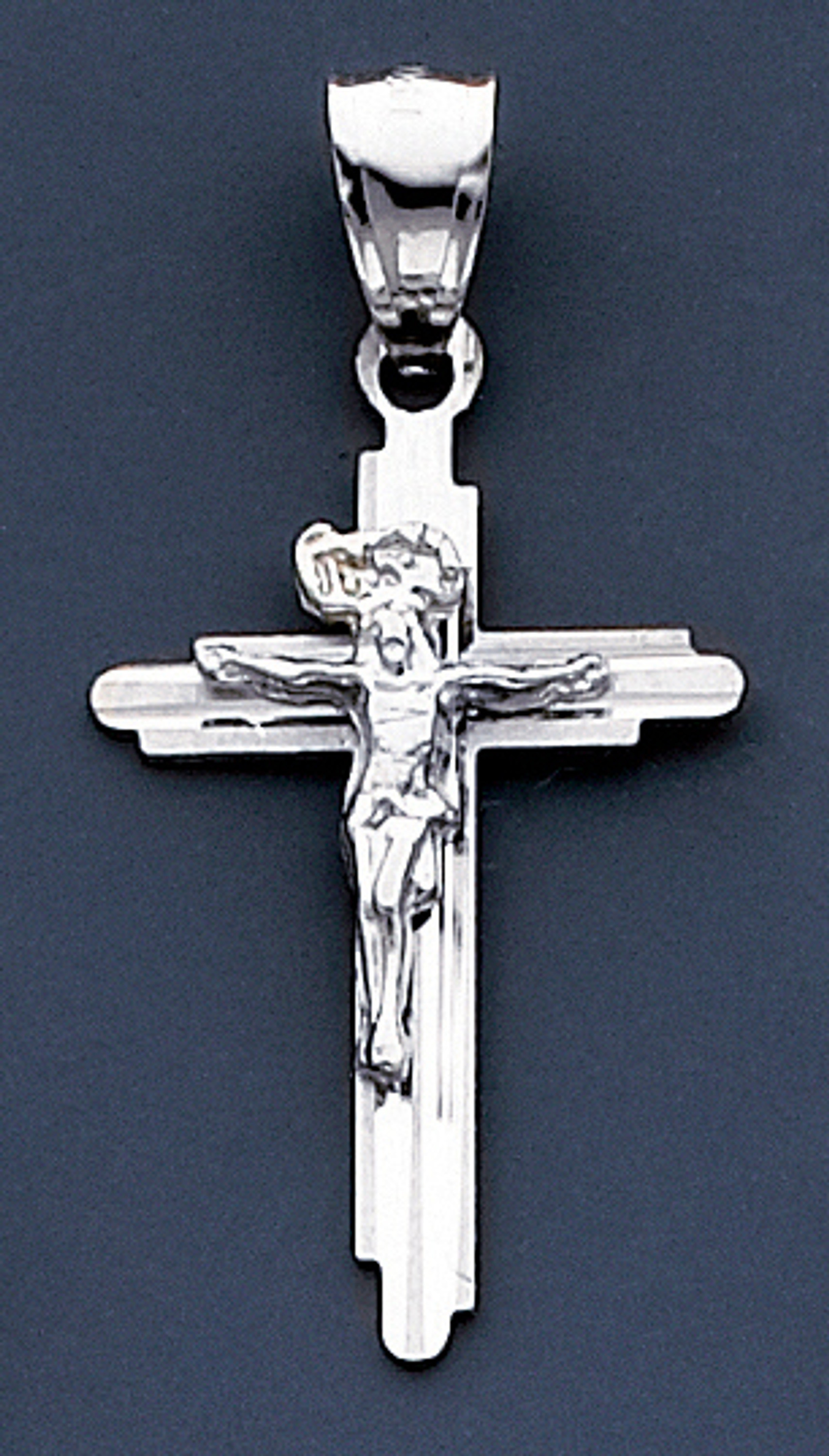 14k White Gold 40.37mm Diamond Cut Cross 14k White Gold 40.37mm Diamond Cut Cross