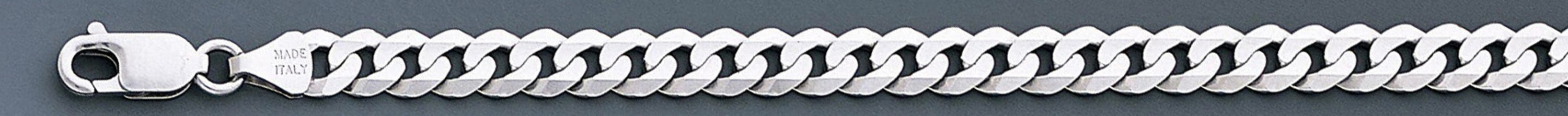 18k White Gold "Nickel Free" 6mm Flat Curb Bracelet 9" 18k White Gold "Nickel Free" 6mm Flat Curb Bracelet 9"