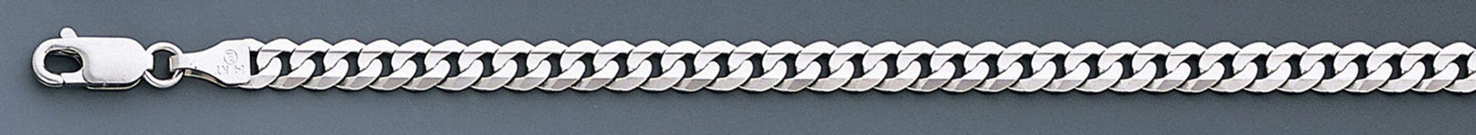 18k White Gold "Nickel Free" 5mm Flat Curb Bracelet 8" 18k White Gold "Nickel Free" 5mm Flat Curb Bracelet 8"