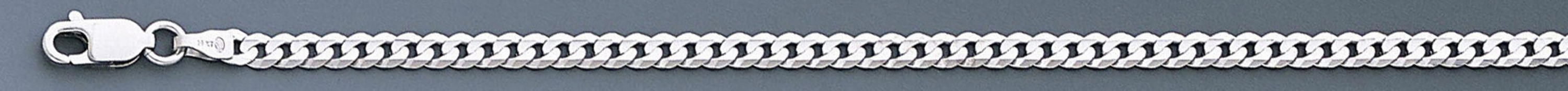 18k White Gold "Nickel Free" 3mm Flat Curb Bracelet 7" 18k White Gold "Nickel Free" 3mm Flat Curb Bracelet 7"