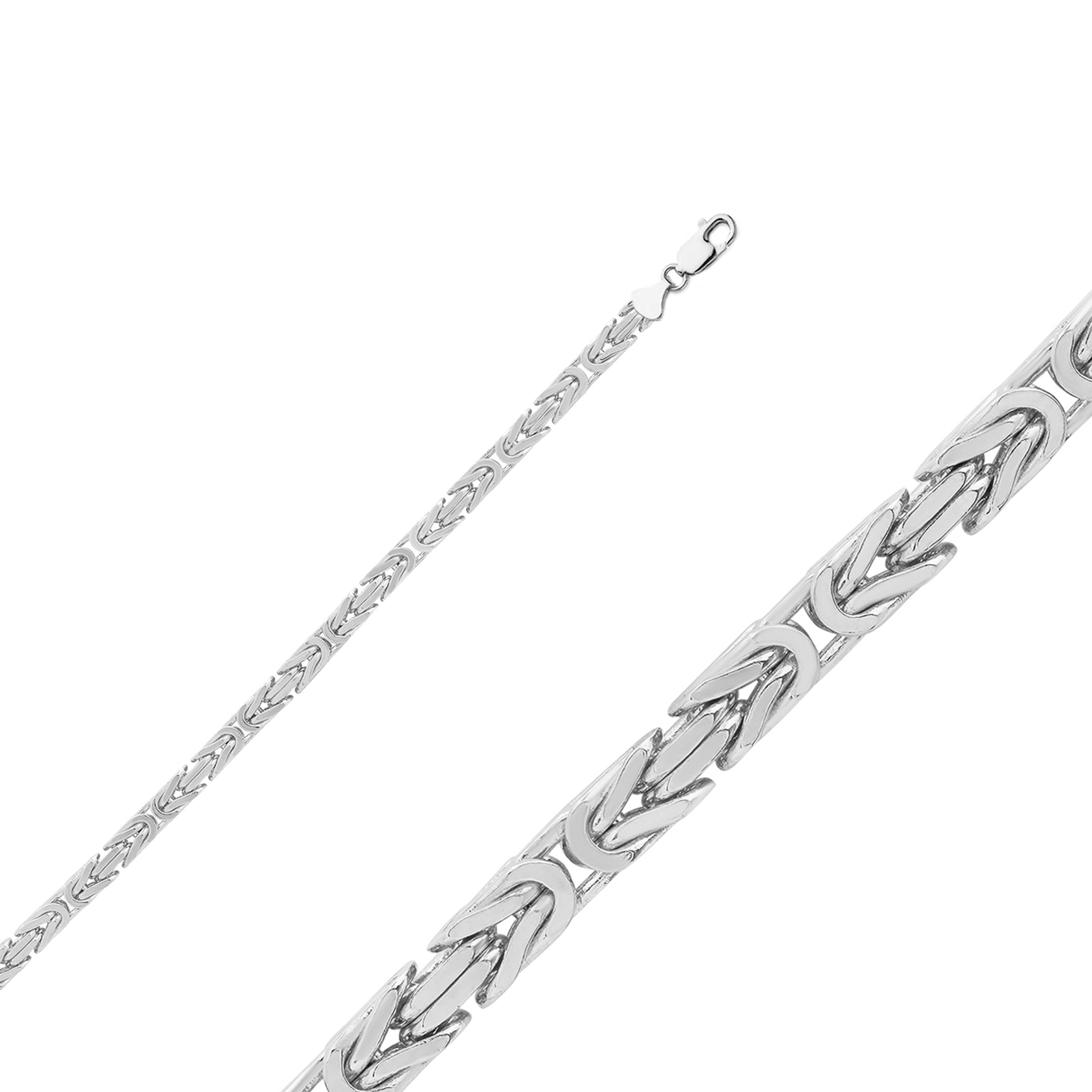 14k White Gold (Nickel Free) 3.5 Mm Byzantine Chain 16 Inches 14k White Gold (Nickel Free) 3.5 Mm Byzantine Chain 16 Inches