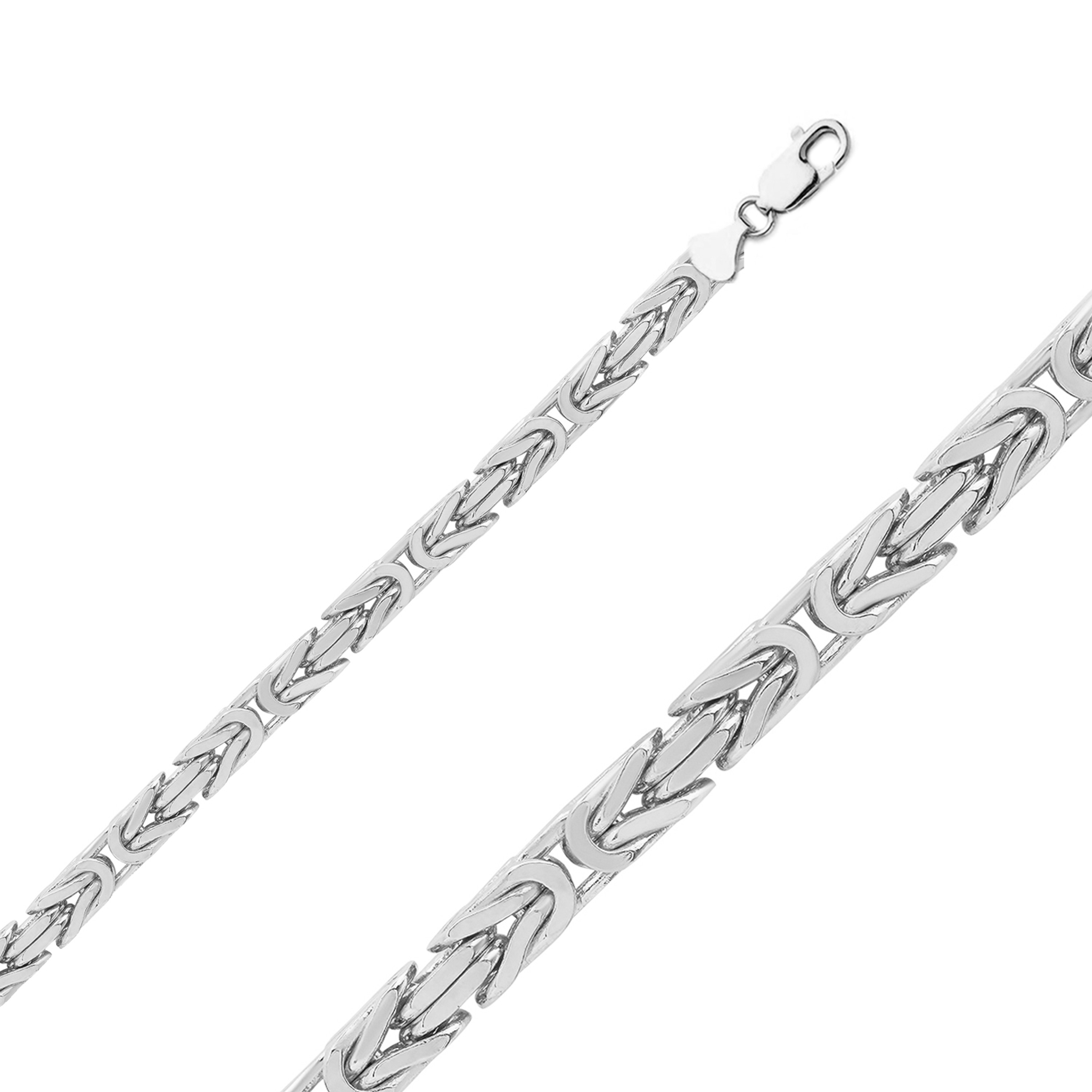 14k White Gold (Nickel Free) 5.0 Mm Byzantine Chain 22 Inches 14k White Gold (Nickel Free) 5.0 Mm Byzantine Chain 22 Inches